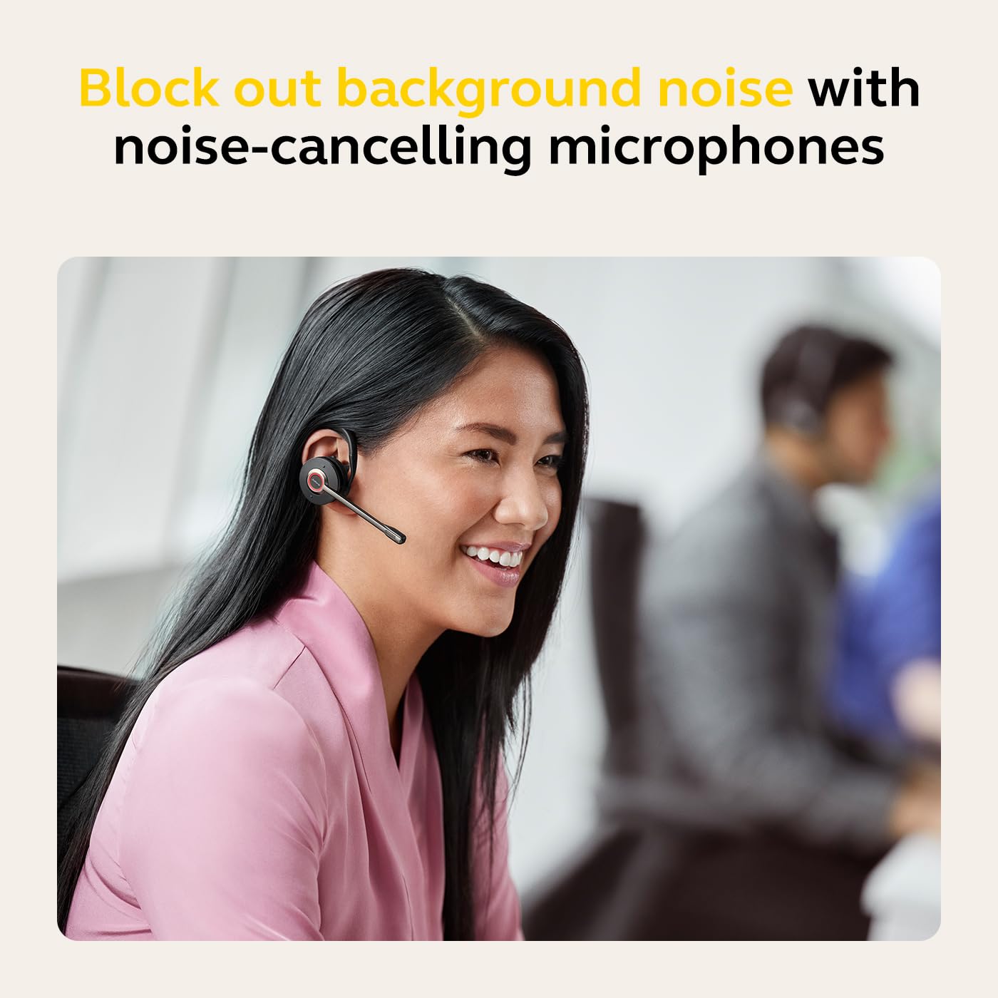 Jabra Engage 55 Convertible Wireless Headset with Ear Hook, Headband & Neckband | Noise-Canceling Microphone | MS Teams Certified | USB-C DECT Adapter | Compatible with All Platforms | Black - Perfect for Remote Work, Call Centers & Office Professionals