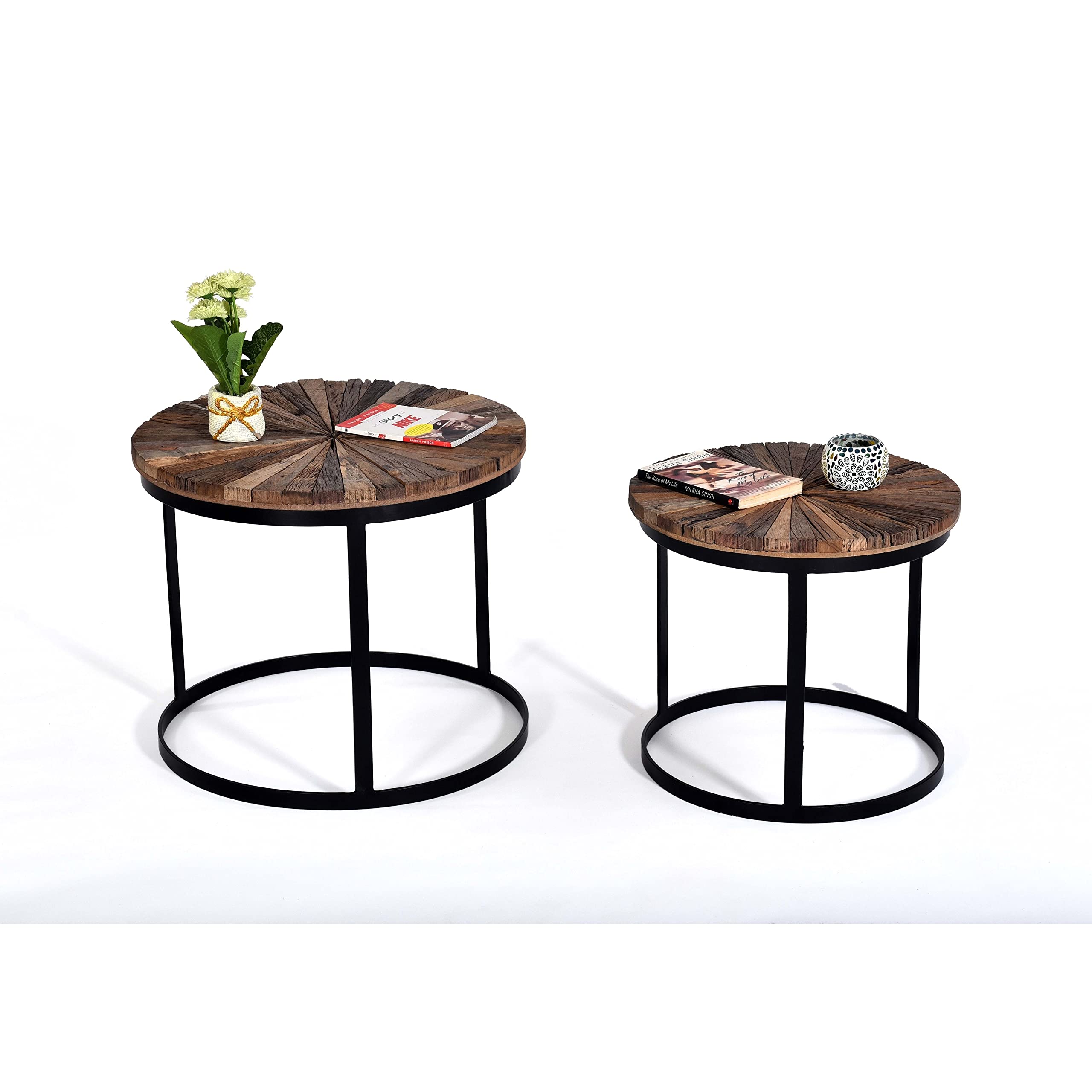 Progressive Furniture Bunching Tables Set of 2 - Modern Nesting Coffee Tables for Living Room, Office & Small Spaces - Perfect for Home Decor, Entertaining & Space Saving