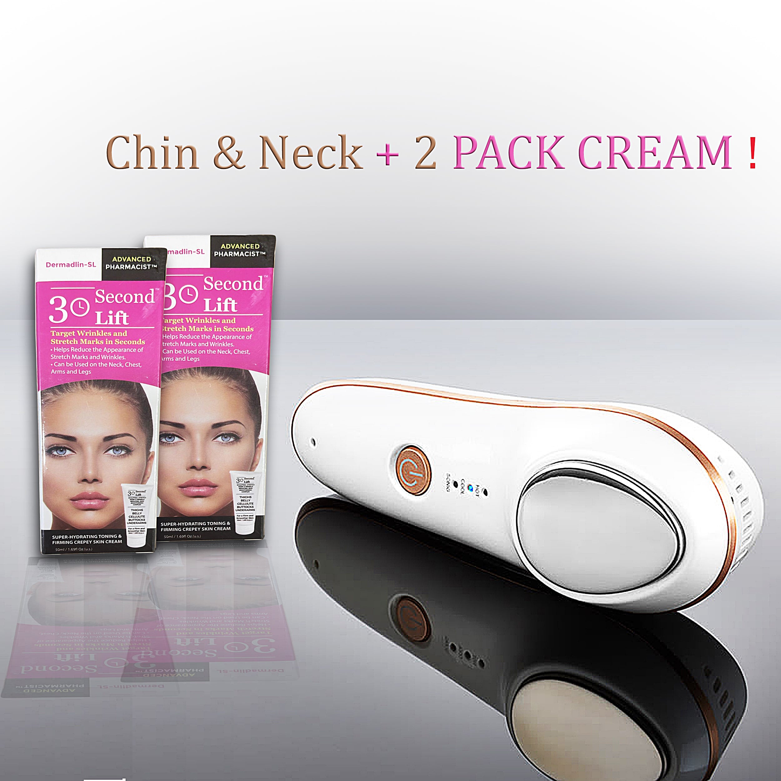 IGIA Anti-Aging Chin & Neck Cream - Firming & Hydrating Treatment for Crepey Skin with Dual 30-Second Lift Technology | Reduce Wrinkles & Tighten Skin for Daily Skincare Routine