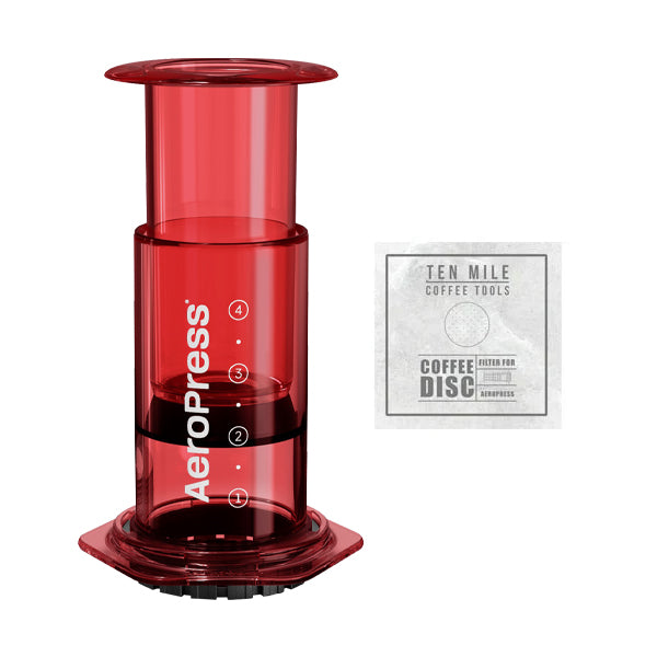 AeroPress Clear Coffee Maker Starter Kit - Portable Espresso & Coffee Press for Travel, Camping, Home & Office Brewing