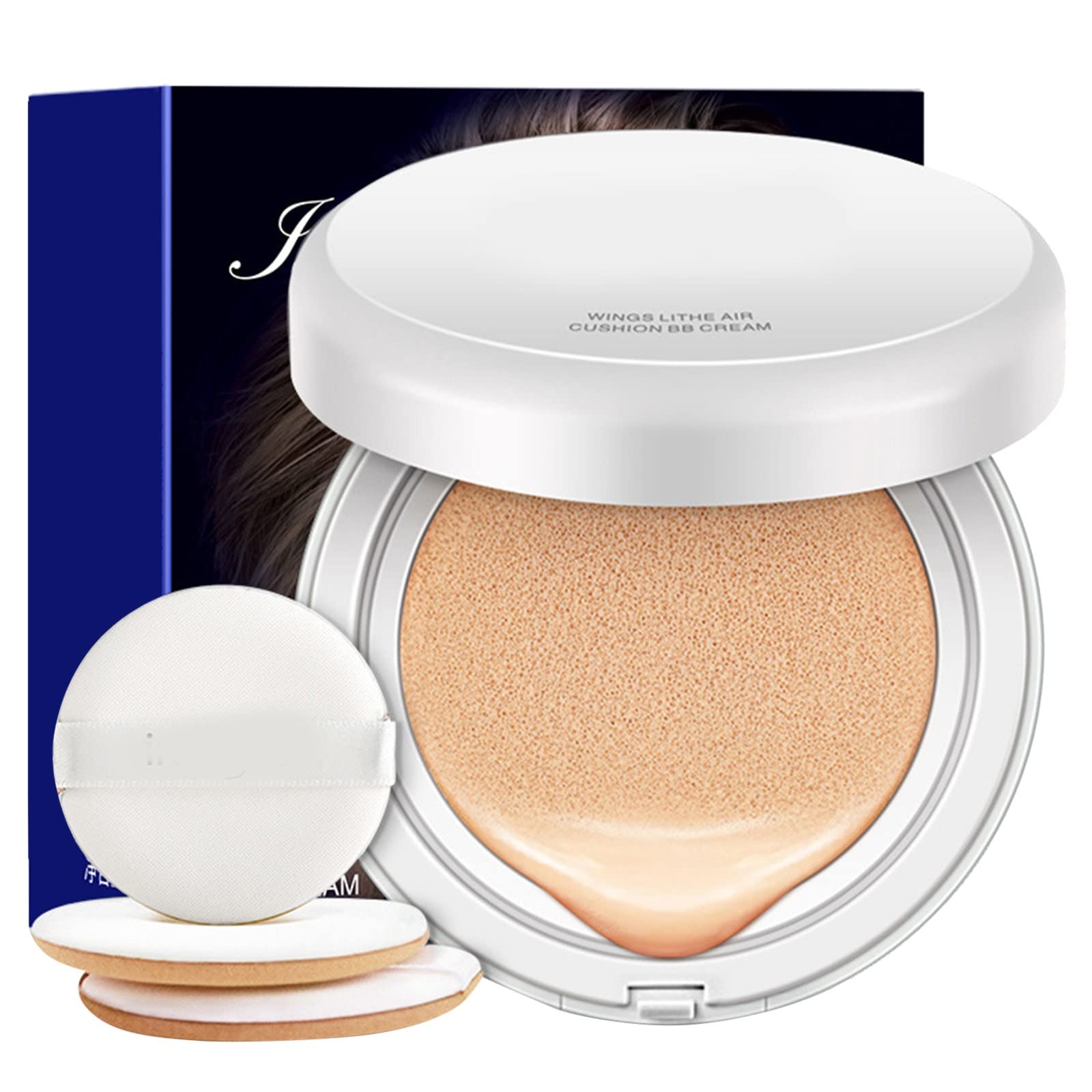 Two Faced Concealer Porcelain Light Air Cushion Concealer - Liquid Foundation for Natural Coverage - Perfect for Everyday Makeup & Photo Shoots