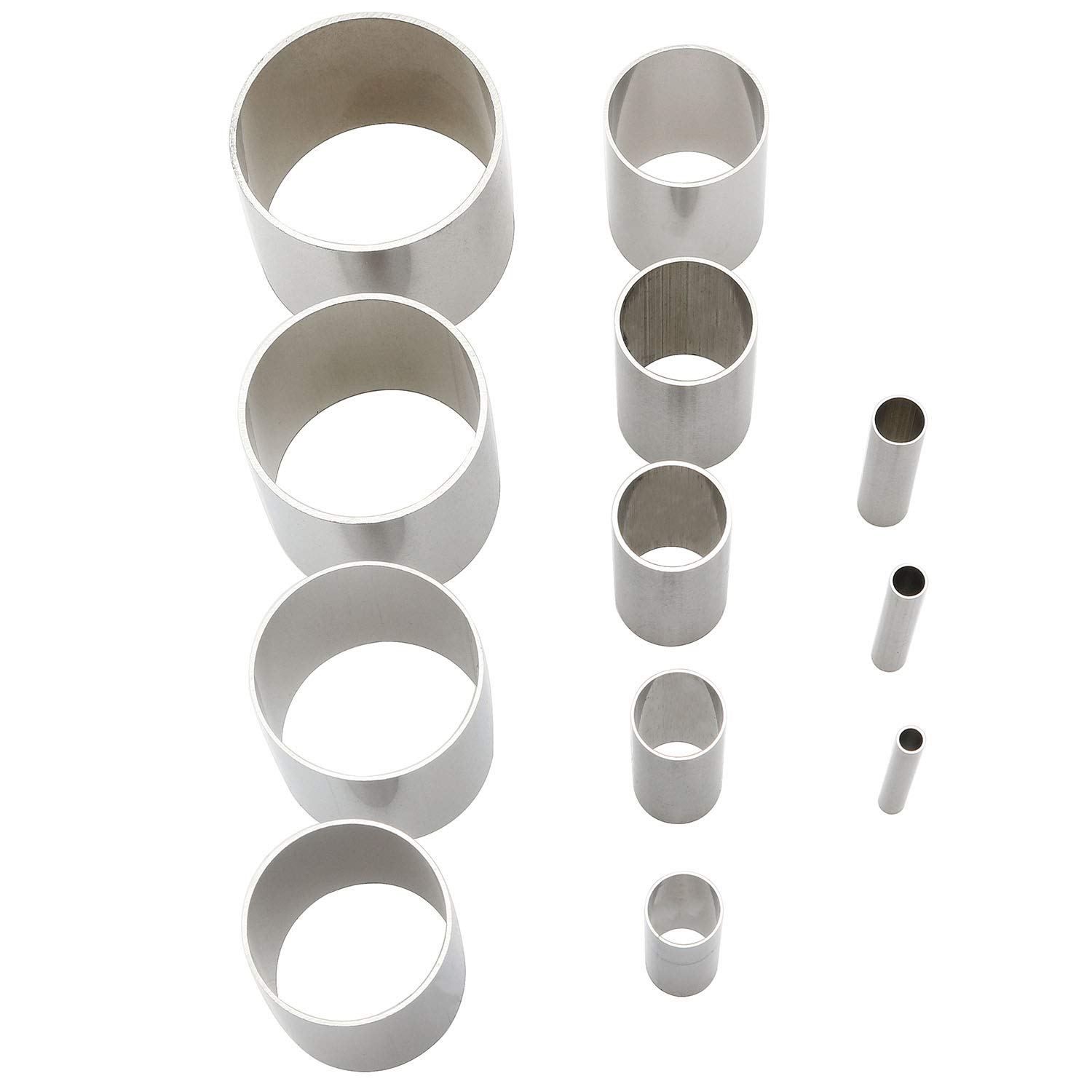 12PCS Stainless Steel Hollow Round Clay Cutters - Professional Polymer Ceramic Pottery Sculpting Punch Tools with Circle Shape Indentation for DIY Crafts, Jewelry Making & Home Decor