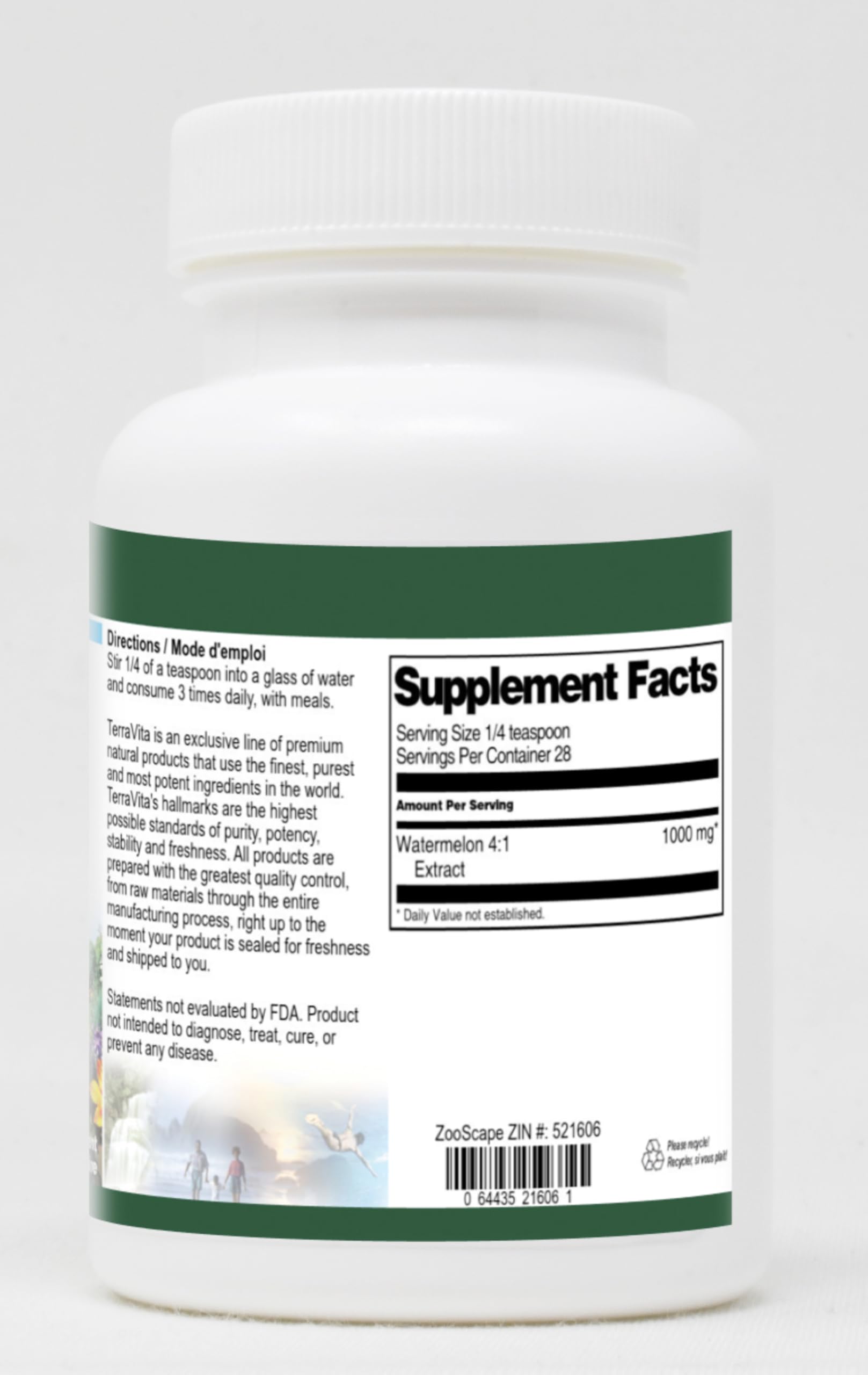 Watermelon 4:1 Extract Powder - 1 oz (ZIN: 521606) | Natural Fruit Supplement for Smoothies, Baking & Wellness Drinks