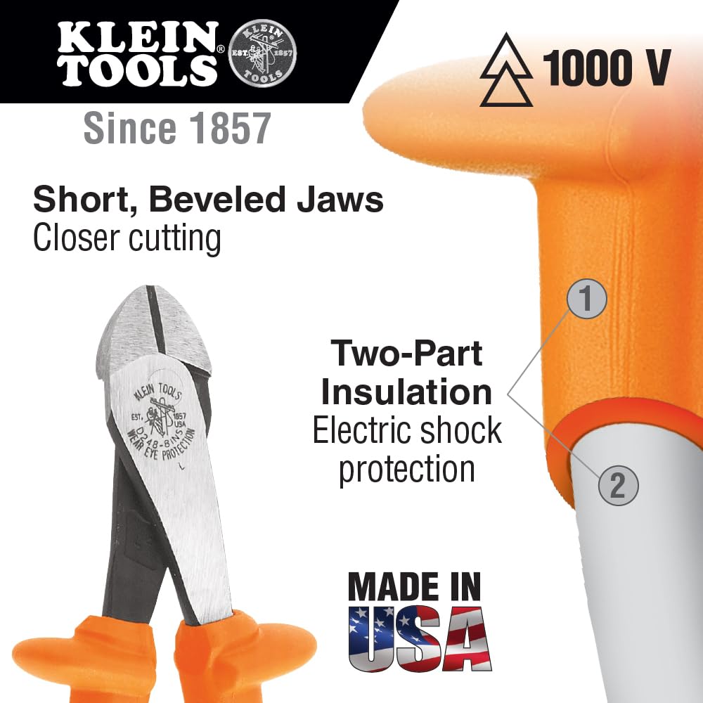 Klein Tools 33526 8-Piece Basic Insulated Tool Kit - 1000V Electrical Safety, Includes 3 Pliers, 3 Screwdrivers, Cable Cutter & Wire Stripper - Perfect for Electricians, DIY Home Repairs & Professional Wiring Projects