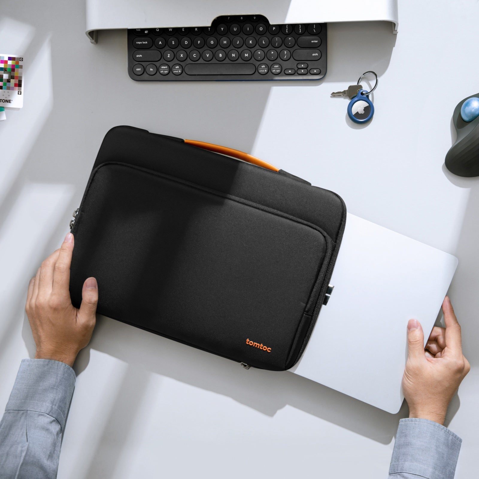 Defender A14 15.6-16.2 Inch Laptop Briefcase - Waterproof Business Laptop Bag with Padded Protection for MacBook Pro, Dell XPS, HP - Perfect for Office, Travel & Commuting