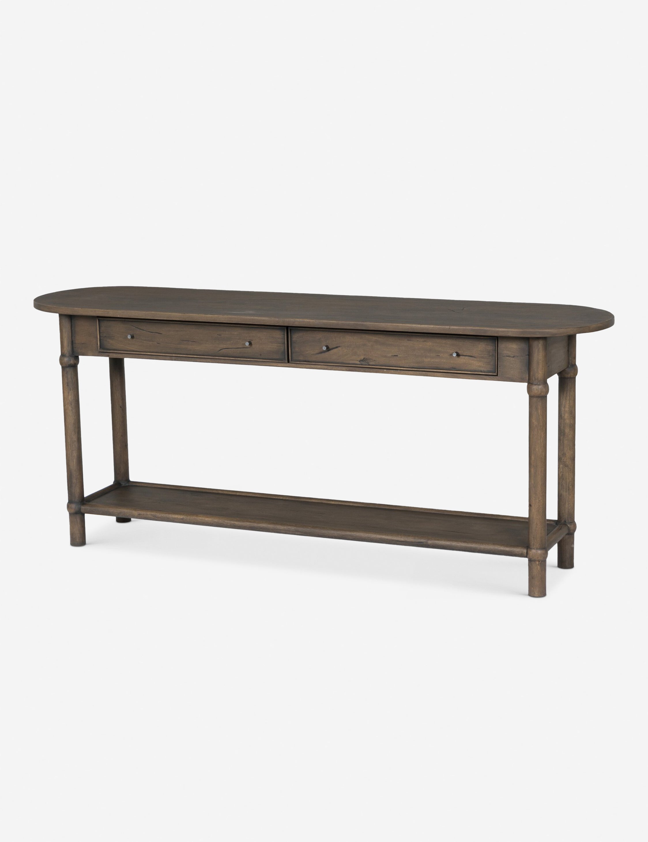 Charnes Modern Wood Console Table by Amber Lewis x Four Hands - Entryway, Living Room, or Hallway Accent Furniture for Stylish Home Decor