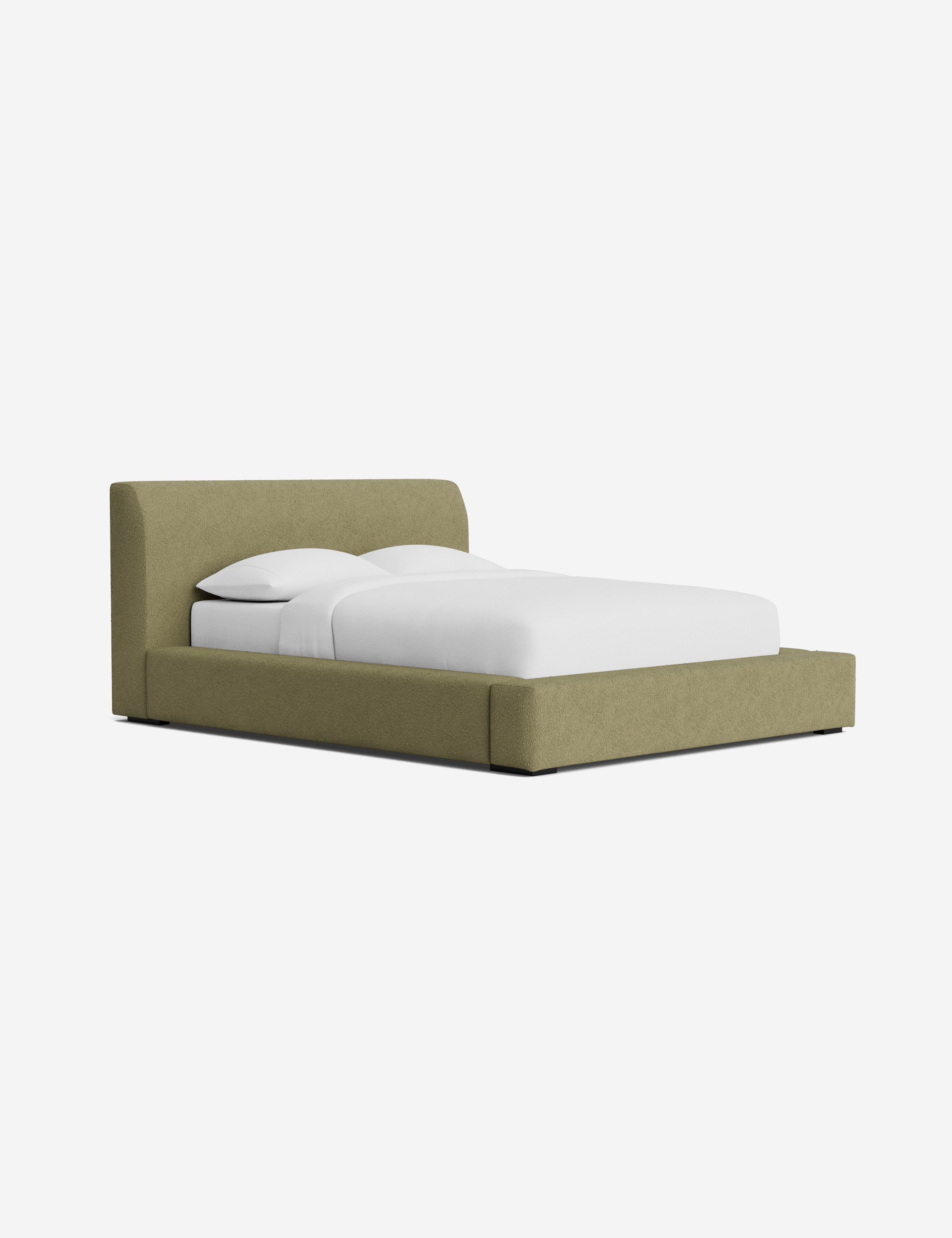 Clayton Platform Bed Frame - Queen Size, Modern Minimalist Wooden Bed with Sturdy Slat Support - Perfect for Bedroom, Guest Room, or Studio Apartment