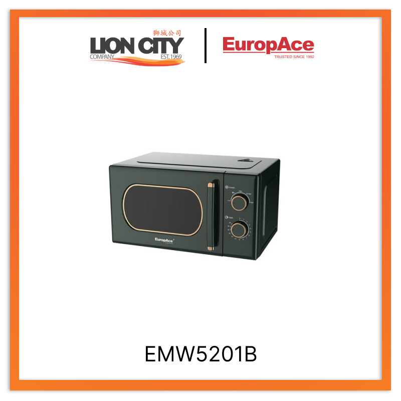 Europace EMW5201B 20L Compact Microwave Oven - Perfect for Dorms, Small Kitchens & Office Break Rooms