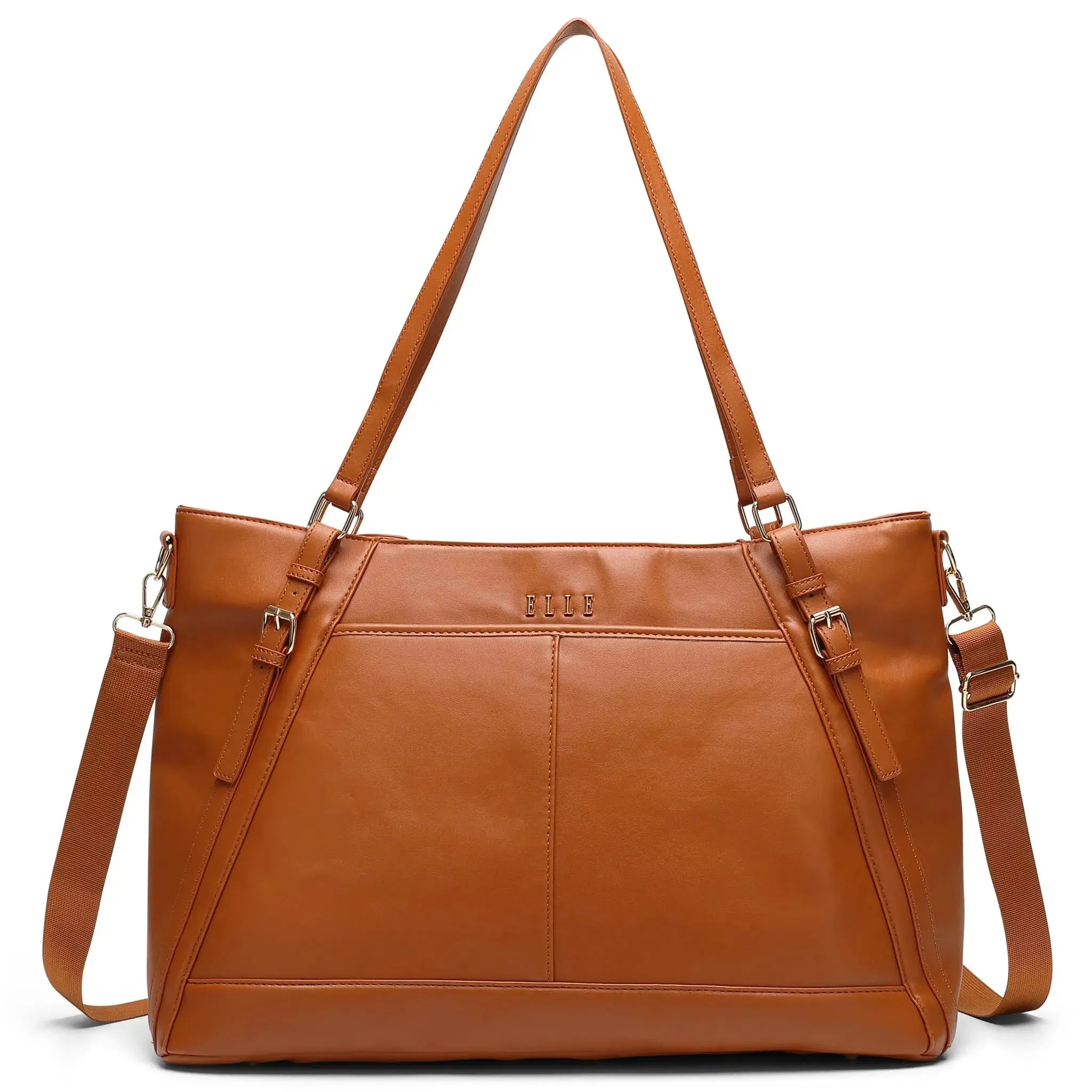 Leisure Luxe 33L Vegan Leather Weekender Tote Bag - Stylish Spacious Travel Duffel for Women & Men - Perfect for Weekend Getaways, Gym, Work & Overnight Trips