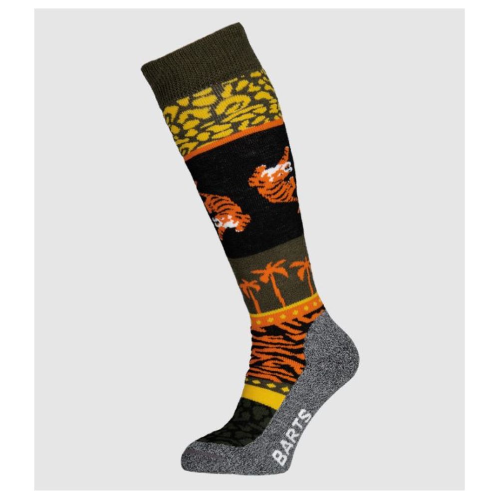 Barts Kids Ski Socks - Jungle Fever Black - Warm & Comfortable for Winter Sports & Snowboarding