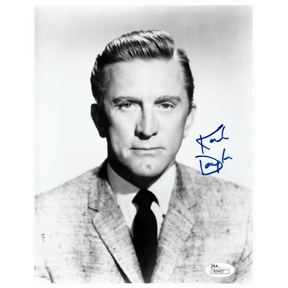 Kirk Douglas Signed Black & White 8x10 Photo with JSA COA - Authentic Lust for Life Autograph - Perfect for Movie Memorabilia Collectors & Classic Film Fans