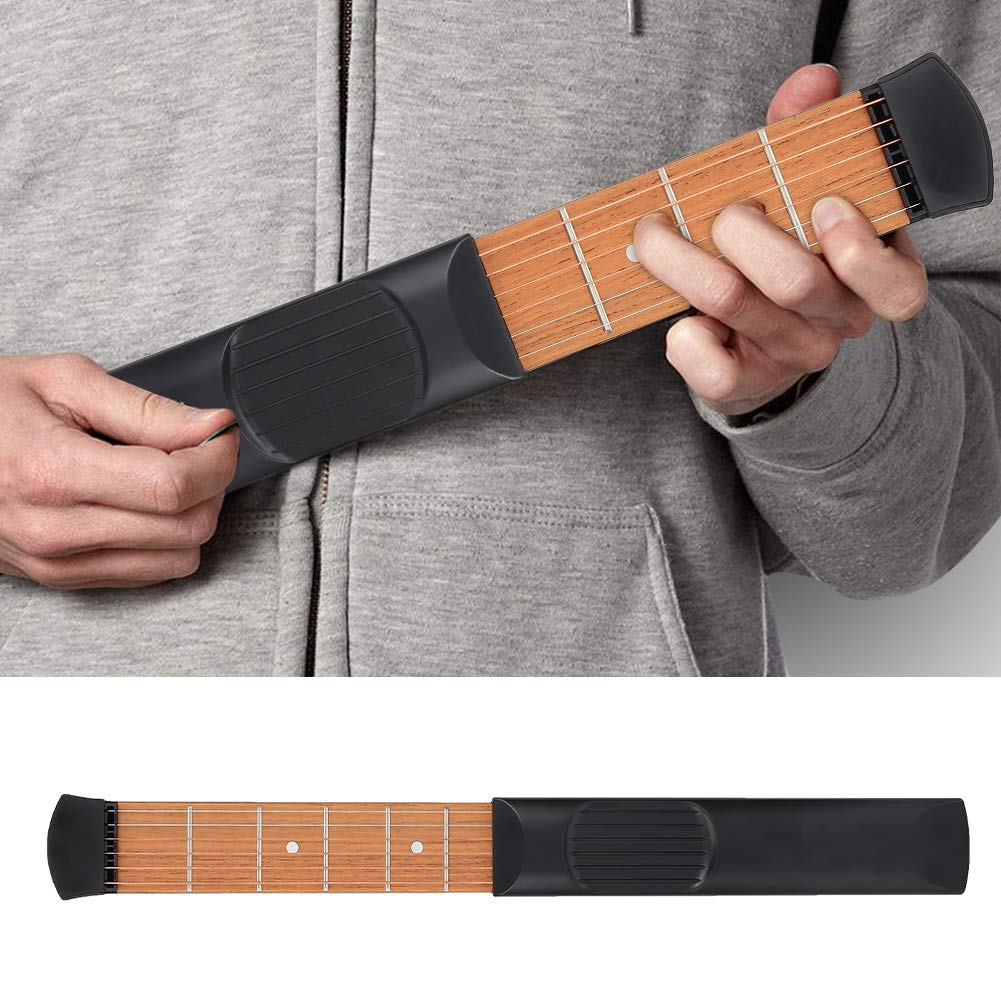 6 Fret Guitar Chord Trainer - Mini Practice Strings Tool for Acoustic & Electric Guitar - Perfect for Beginners & Travel Practice
