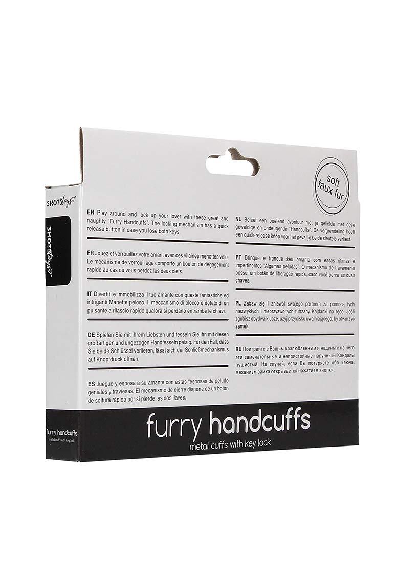 Furry Handcuffs - Soft & Playful Bondage Toy for Couples - Black - Perfect for Roleplay, BDSM & Spicing Up Your Love Life