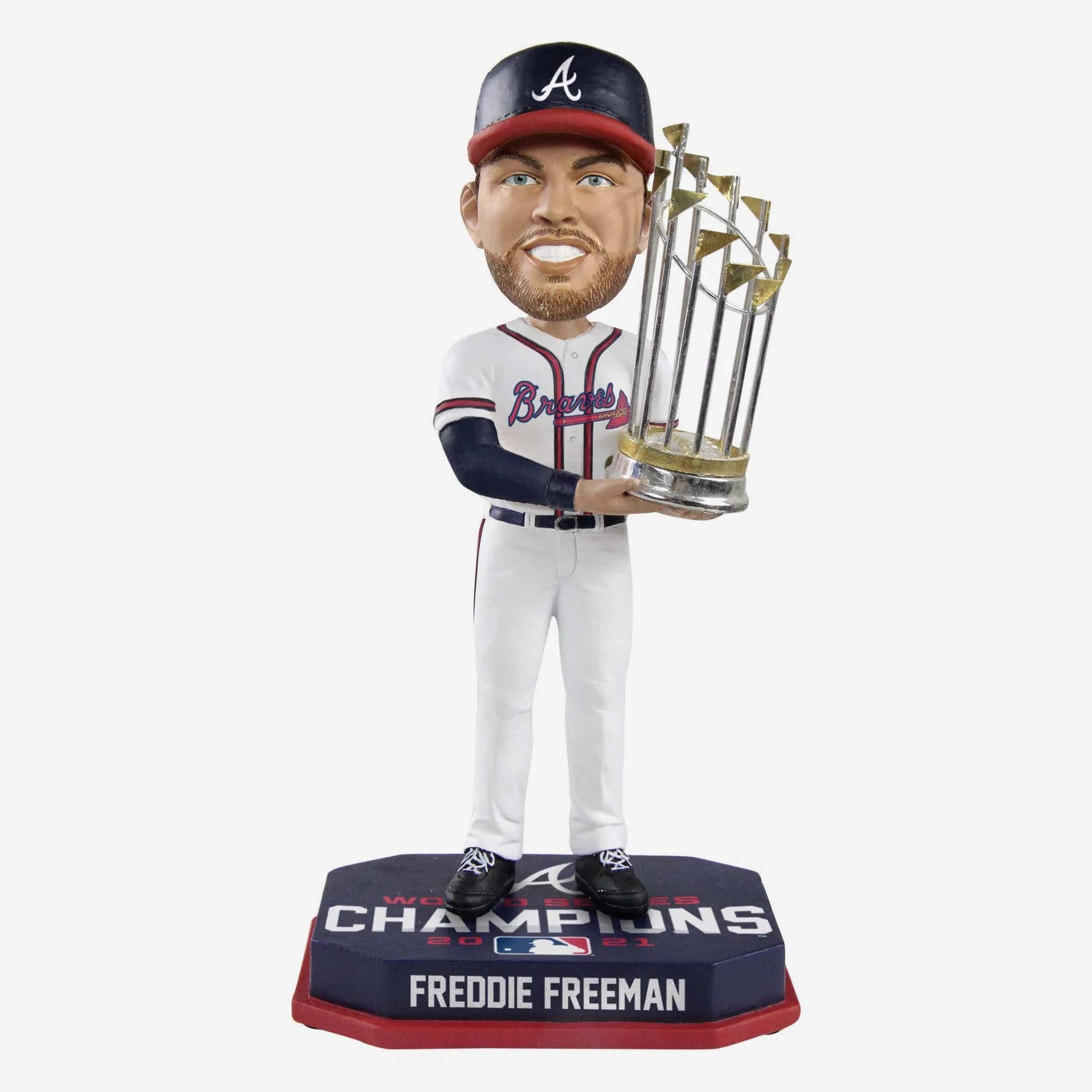 Freddie Freeman Atlanta Braves 2021 World Series Champions Bobblehead - Officially Licensed MLB Collectible - Perfect for Baseball Fans, Sports Memorabilia Collections, and Man Cave Decor