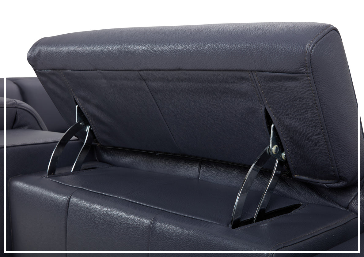 Gio Italia Picasso 6-Piece Motion Recliner Sectional Sofa Set with Power Recline & Cup Holders - Modern L-Shaped Living Room Furniture for Home Theater & Family Gatherings