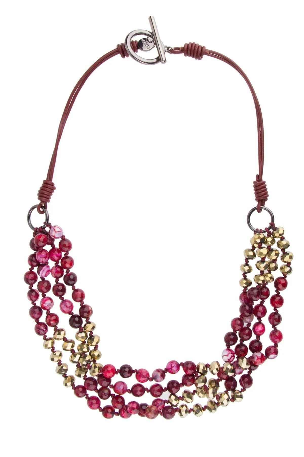 4 Strand Brahma Beaded Necklace - Spiritual Jewelry for Meditation & Yoga - Perfect for Boho Fashion & Mindful Living