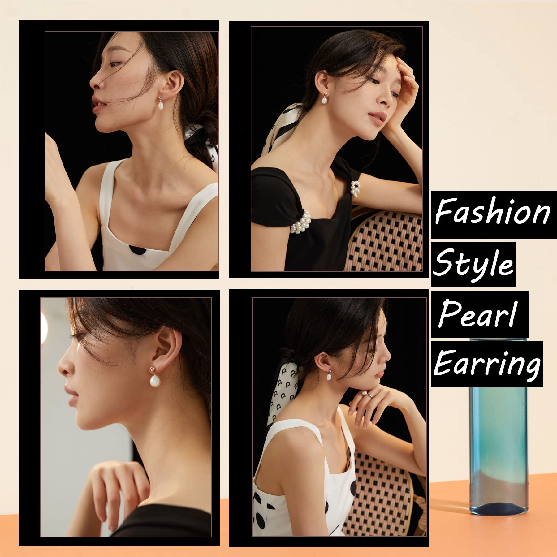 925 Sterling Silver Baroque Freshwater Pearl Stud Earrings for Women & Girls – Elegant Jewelry Gift for Birthday, Anniversary & Special Occasions