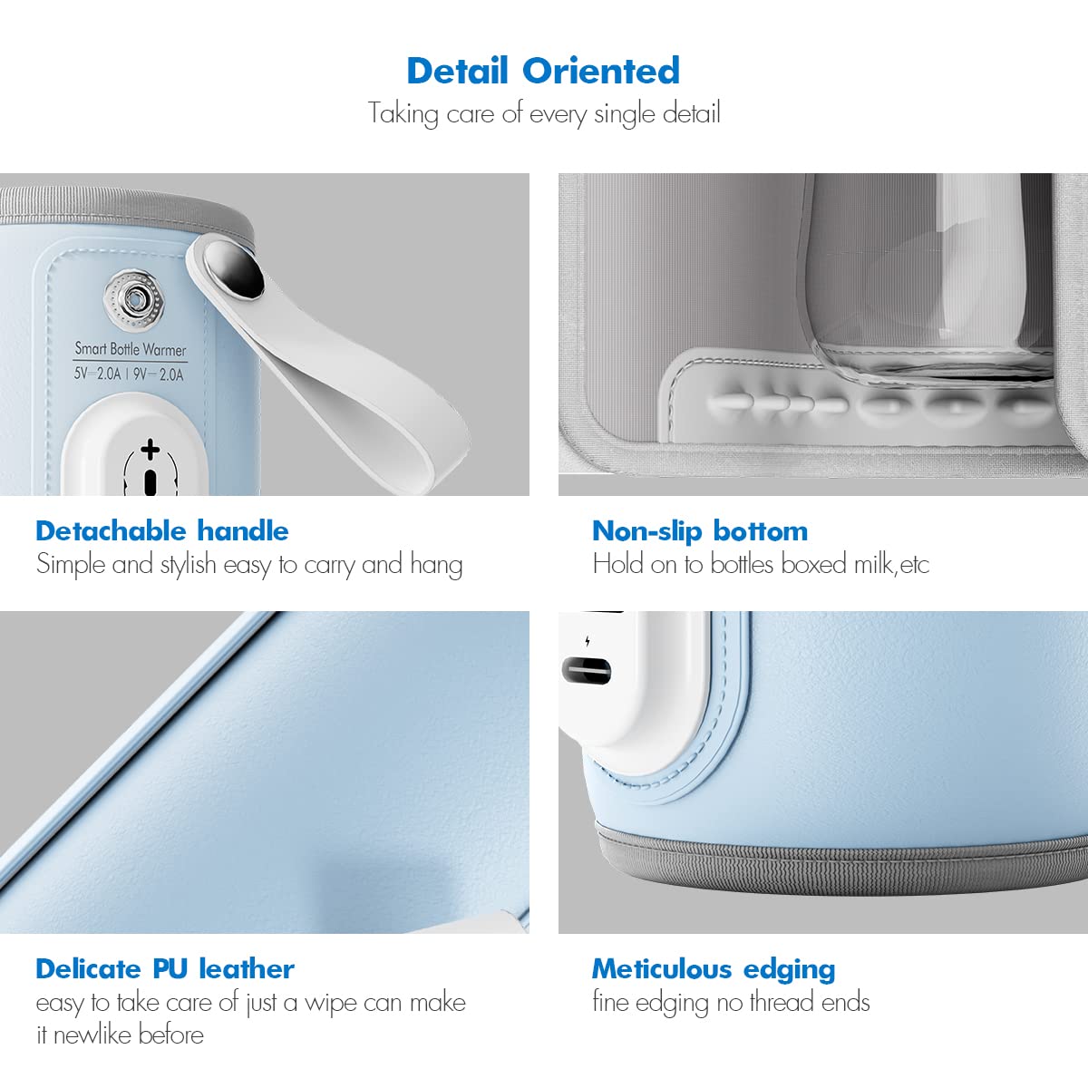 Portable USB Baby Bottle Warmer with LED Display - Travel-Friendly Milk Heater for Car, On-the-Go Feeding, Perfect for Road Trips & Outdoor Activities