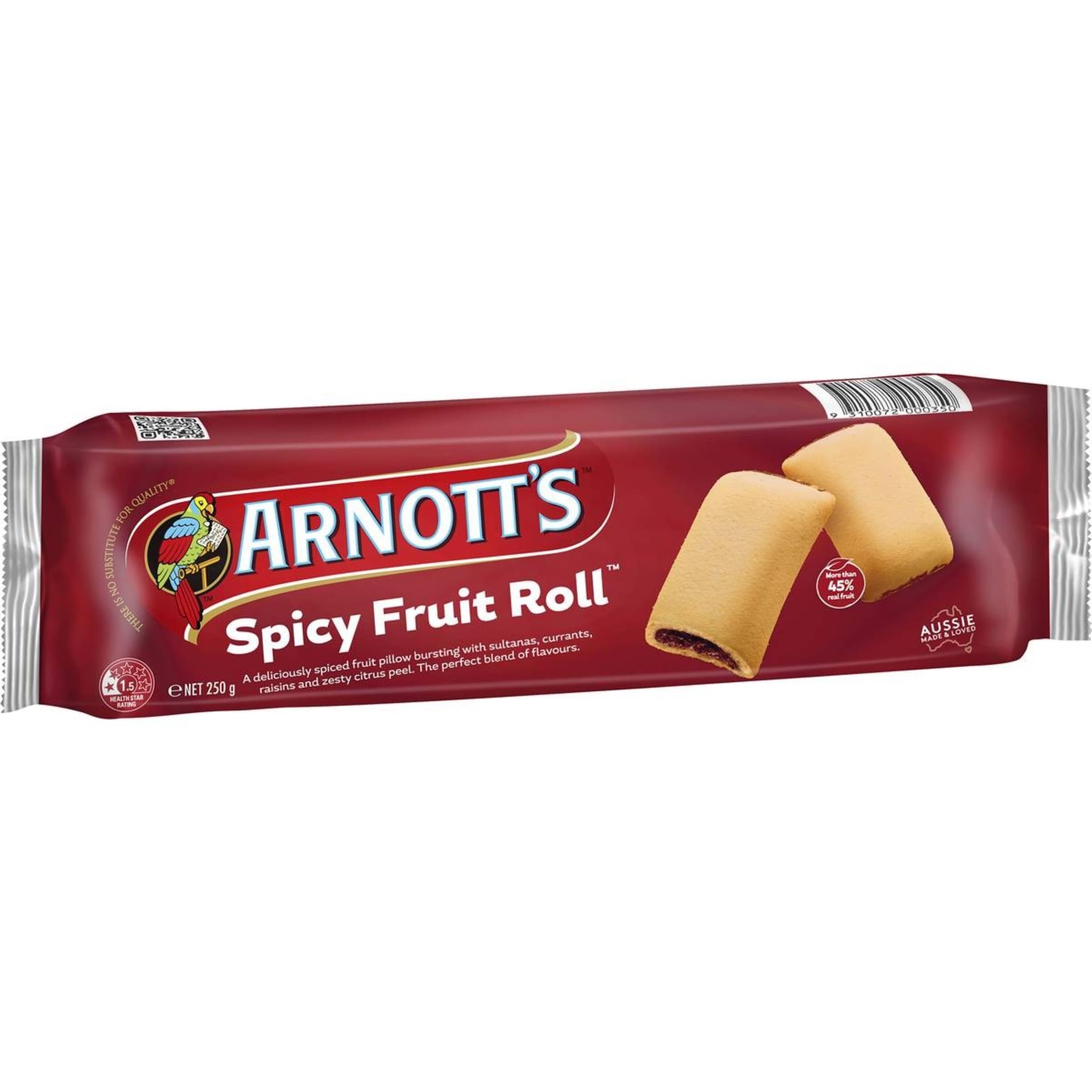 Arnott's Spicy Fruit Roll Snacks - 250g Pack of Sweet & Tangy Dried Fruit Strips | Perfect for Lunchboxes, Road Trips & Healthy On-the-Go Snacking