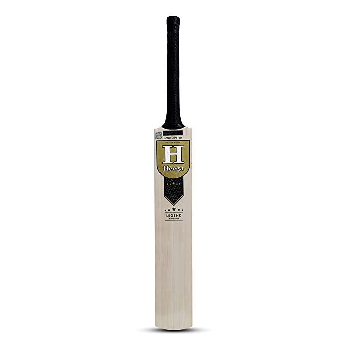 Heega Champion Legend Edition English Willow Cricket Bat - Pre-Knocked (10,000 Knocks) | Well Balanced | Strong Edges & Toe | Perfect for Professional Matches & Training