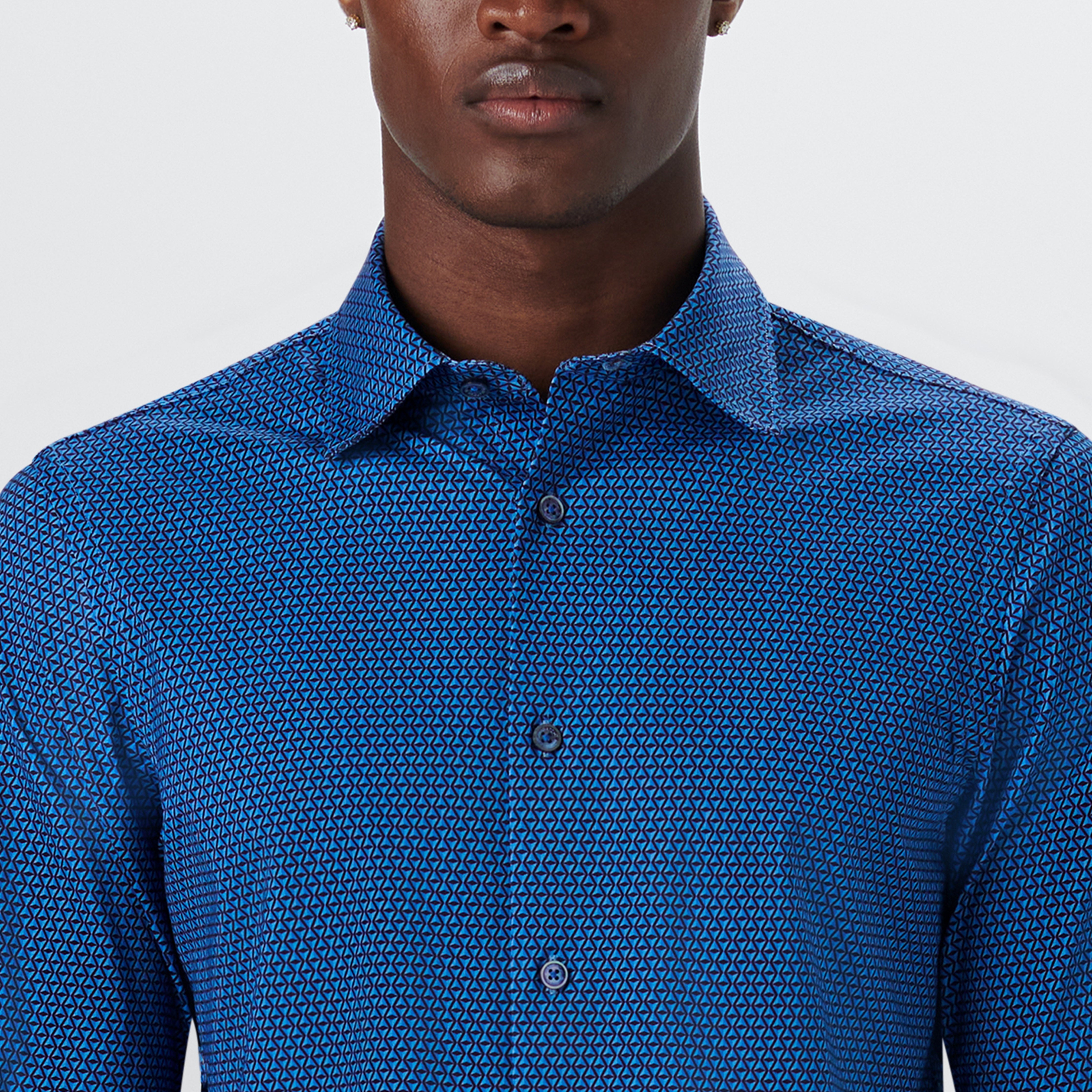 JAMES Geometric Print Cotton Shirt for Men - Stylish Casual Button Down Shirt for Office, Party & Everyday Wear