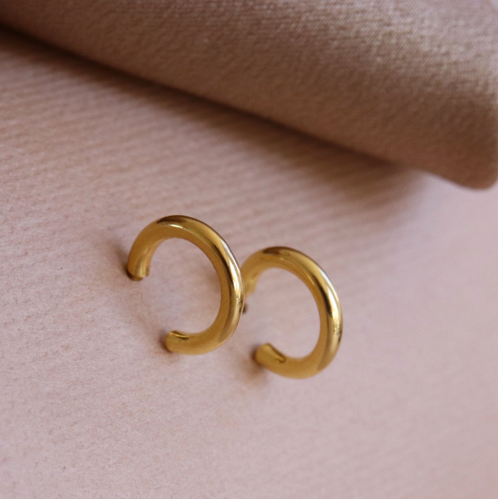 Tiny Poise Huggie Hoops Earrings - 14K Gold Plated Minimalist Hoop Earrings for Women | Perfect for Everyday Wear, Gifts & Special Occasions