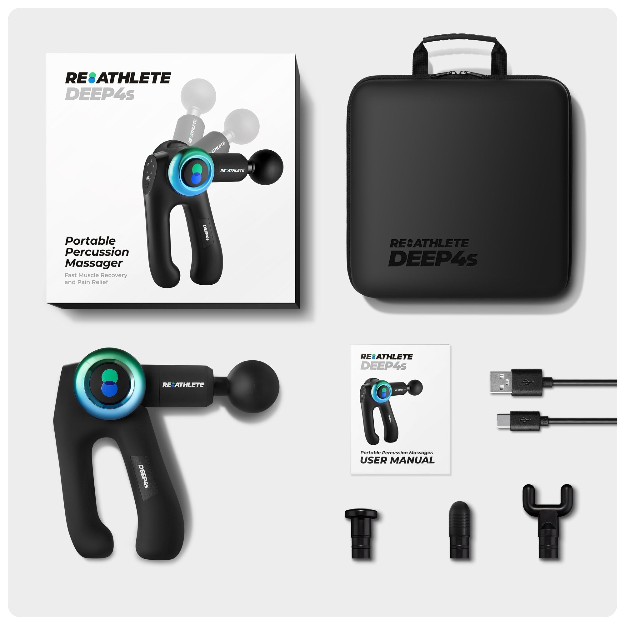 Deep4S - High-Performance Wireless Earbuds with Noise Cancellation, Bluetooth 5.0, 30H Playtime for Gym, Running, Travel & Work (Black)
