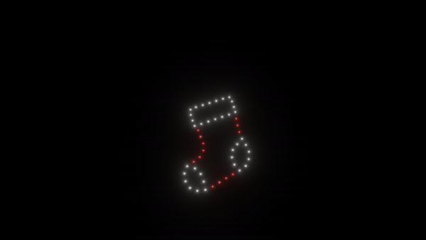 50 Christmas Stocking Drones with Animation - Perfect for Holiday Decorations, Parties & Festive Gifts