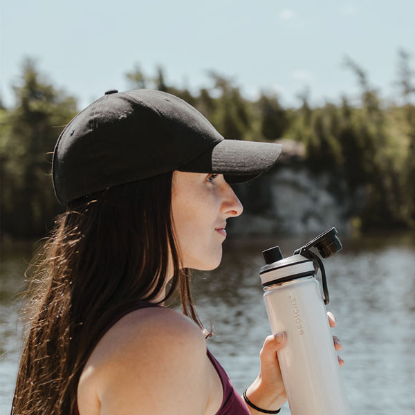 GROSCHE Chicago Stainless Steel Water Bottle with Oasis Lid - Insulated, Leak-Proof for Outdoor, Gym & Travel | BPA-Free Eco-Friendly Reusable Bottle