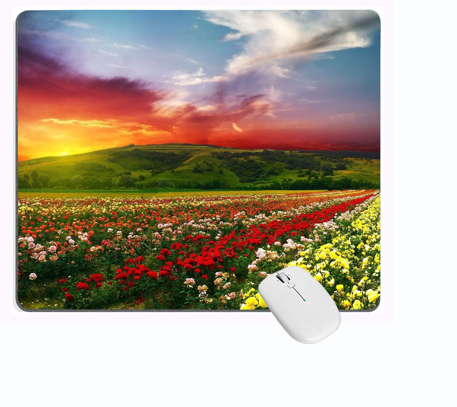 PROEVER Floral Design Mouse Pad - Non-Slip Rubber Base Computer Mousepad for Gaming, Office & Home Use | Perfect for PC, Laptop & Desktop Workstations | Ideal for Work, Gaming & Creative Tasks