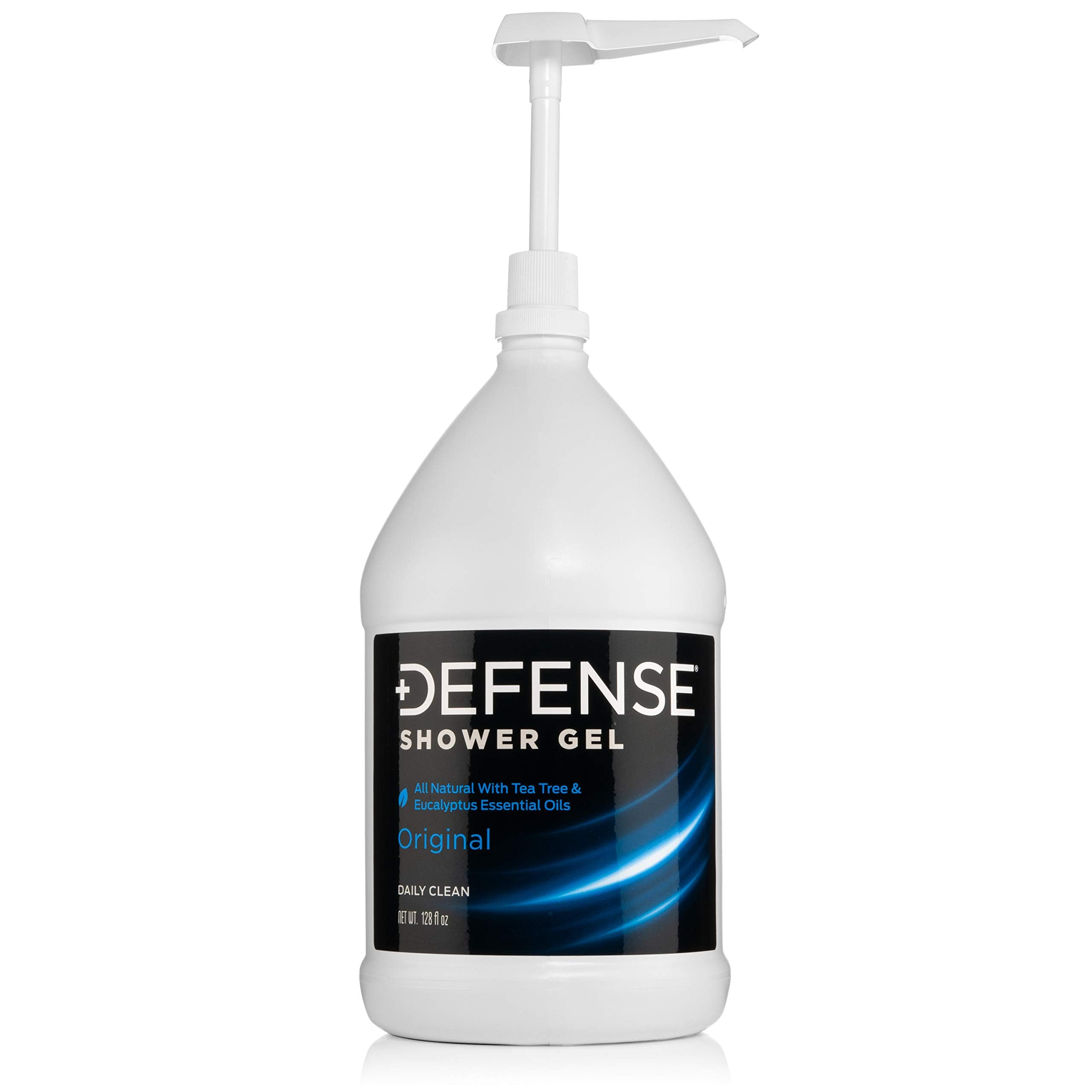 Defense Soap Body Wash Shower Gel - 1 Gallon (128 Fl Oz) - Natural Tea Tree & Eucalyptus Formula for Athletes, Gym & Post-Workout Use - Ideal for Sports, Fitness & Active Lifestyles