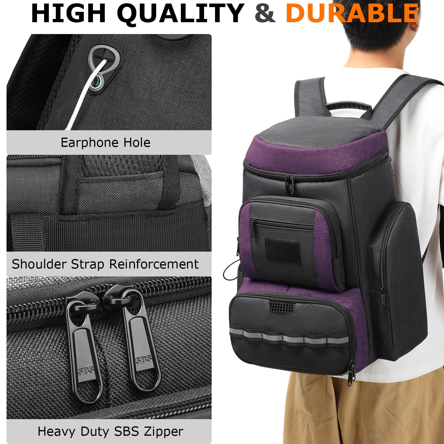 Premium Pickleball Backpack for Men & Women - Large Sports Bag Holds 6+ Paddles, Ventilated Shoe Compartment - Ideal for Tournaments, Gym & Outdoor Play