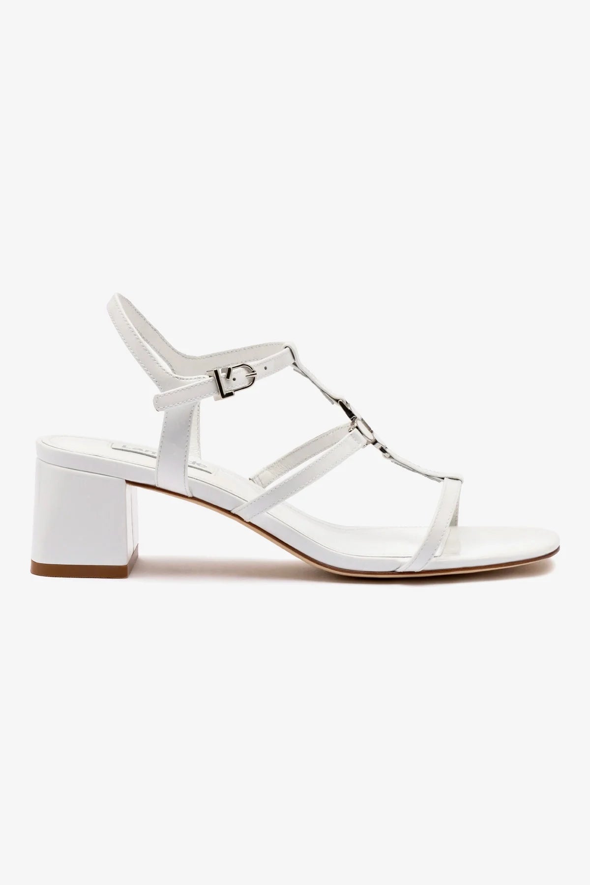 White Patent Leather Hana Block - Stylish and Durable for Everyday Use, Work, and Special Occasions