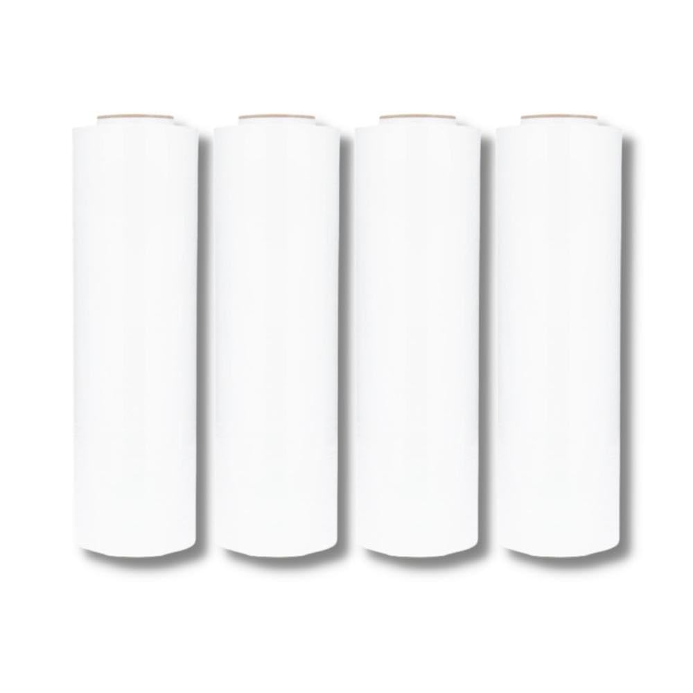 MMBM White Stretch Wrap Film - 20 Inch x 5000 Feet, 80 Gauge (2 Pack) - Heavy Duty Colored Plastic Cling Wrap for Pallet Wrapping & Shipping - Ideal for Warehouse, Logistics & Industrial Packaging