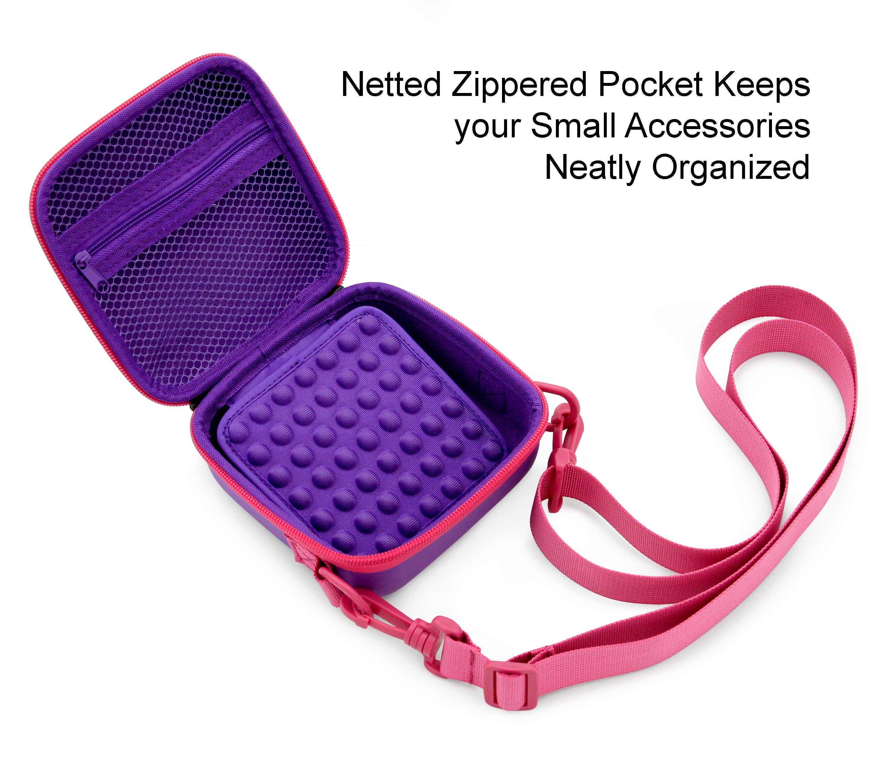 CASEMATIX Travel Case for LeapFrog Rockit Twist Handheld Learning Game - Portable Toy Storage Box with Shoulder Strap, Accessory Pockets & Keychain - Perfect for Kids Travel, School & On-the-Go Learning
