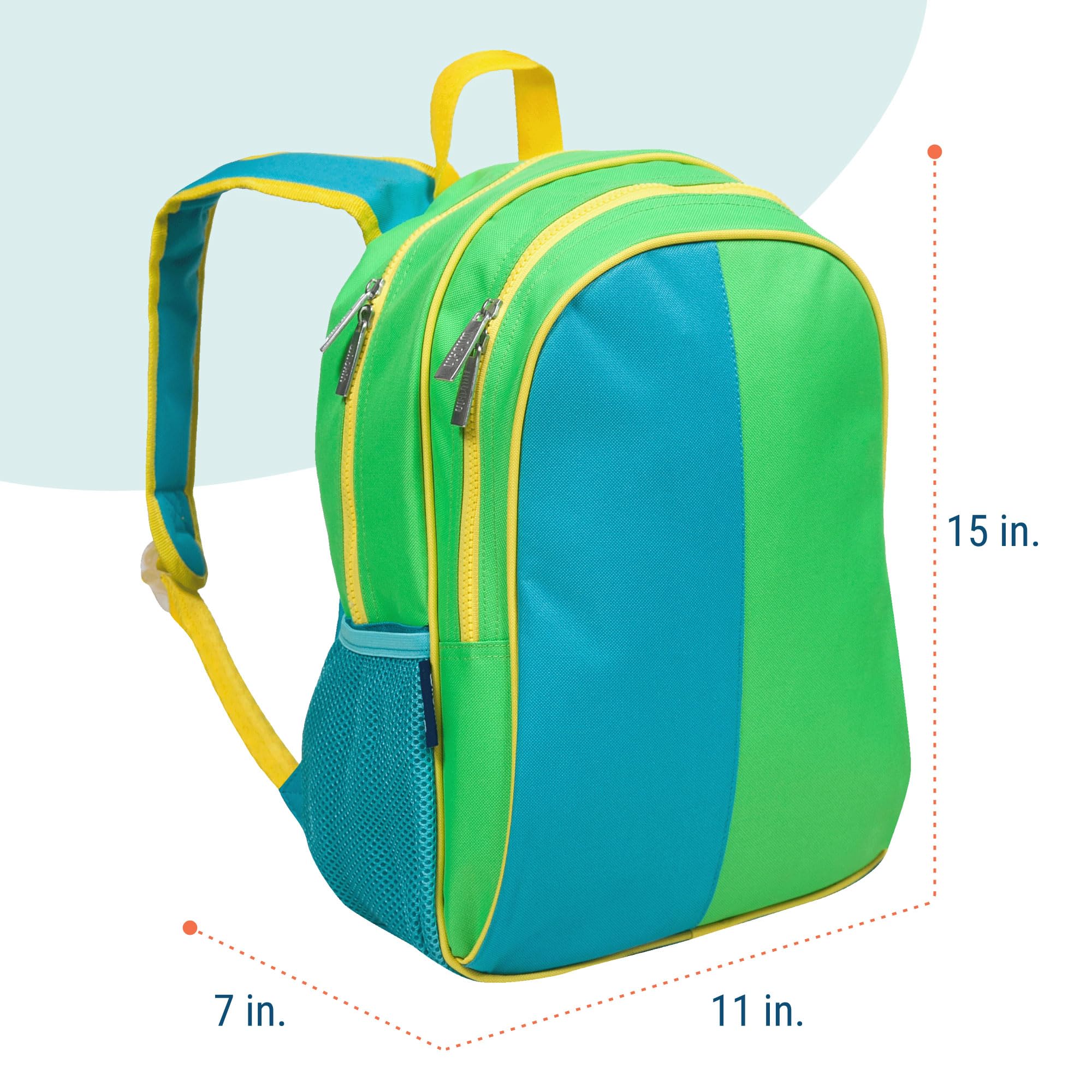 Wildkin 15-inch Kids Backpack - Durable Padded School Backpack with Adjustable Straps for Boys & Girls - Monster Green - Perfect for Elementary School, Day Trips & Outdoor Adventures