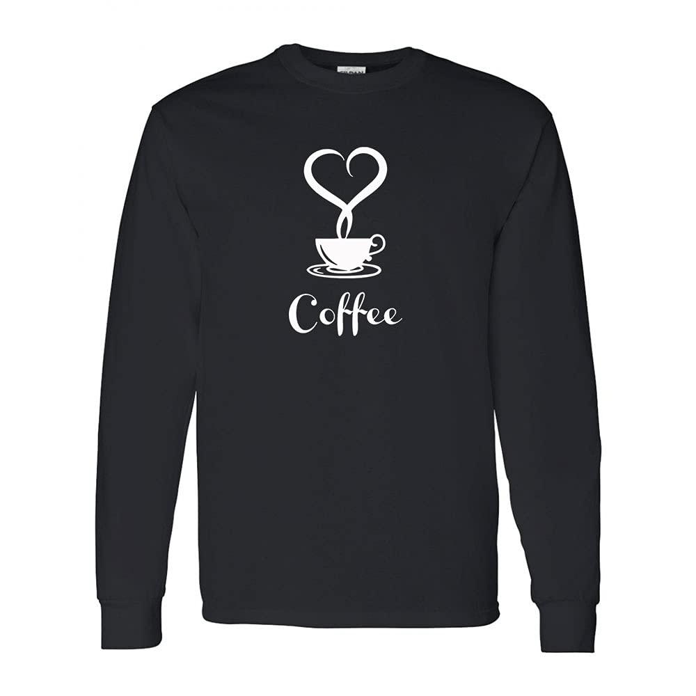 GutterShock Coffee Hearts Premium Morning Blend Coffee - Long Sleeve Shirt for Coffee Lovers | Perfect for Casual Wear & Coffee Shop Outings