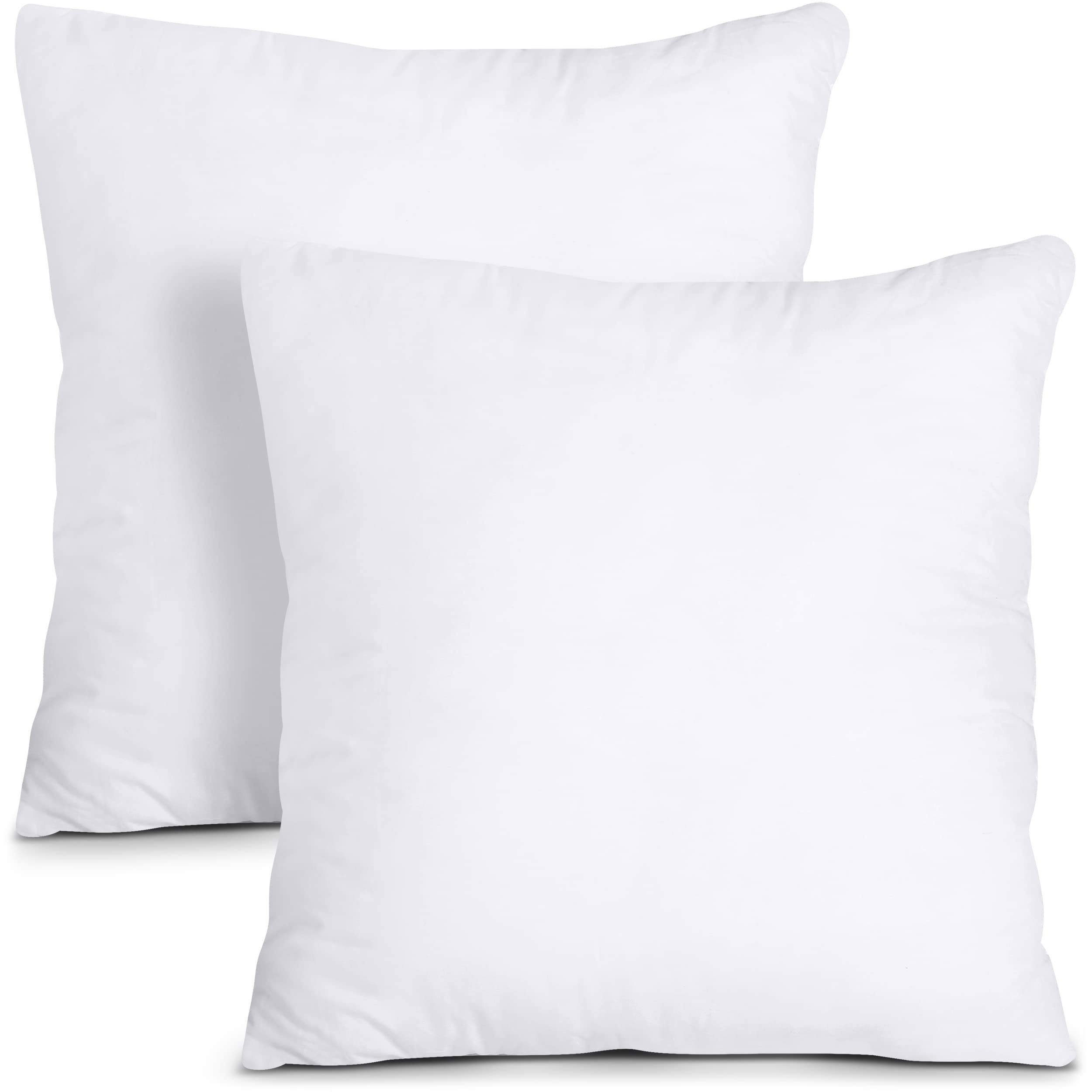 Utopia Bedding 18x18 Inch Throw Pillow Inserts (Pack of 2, White) - Soft Decorative Couch & Bed Pillows for Living Room, Bedroom, Sofa - Perfect for Home Decor, Accent Pillows, and Cozy Comfort
