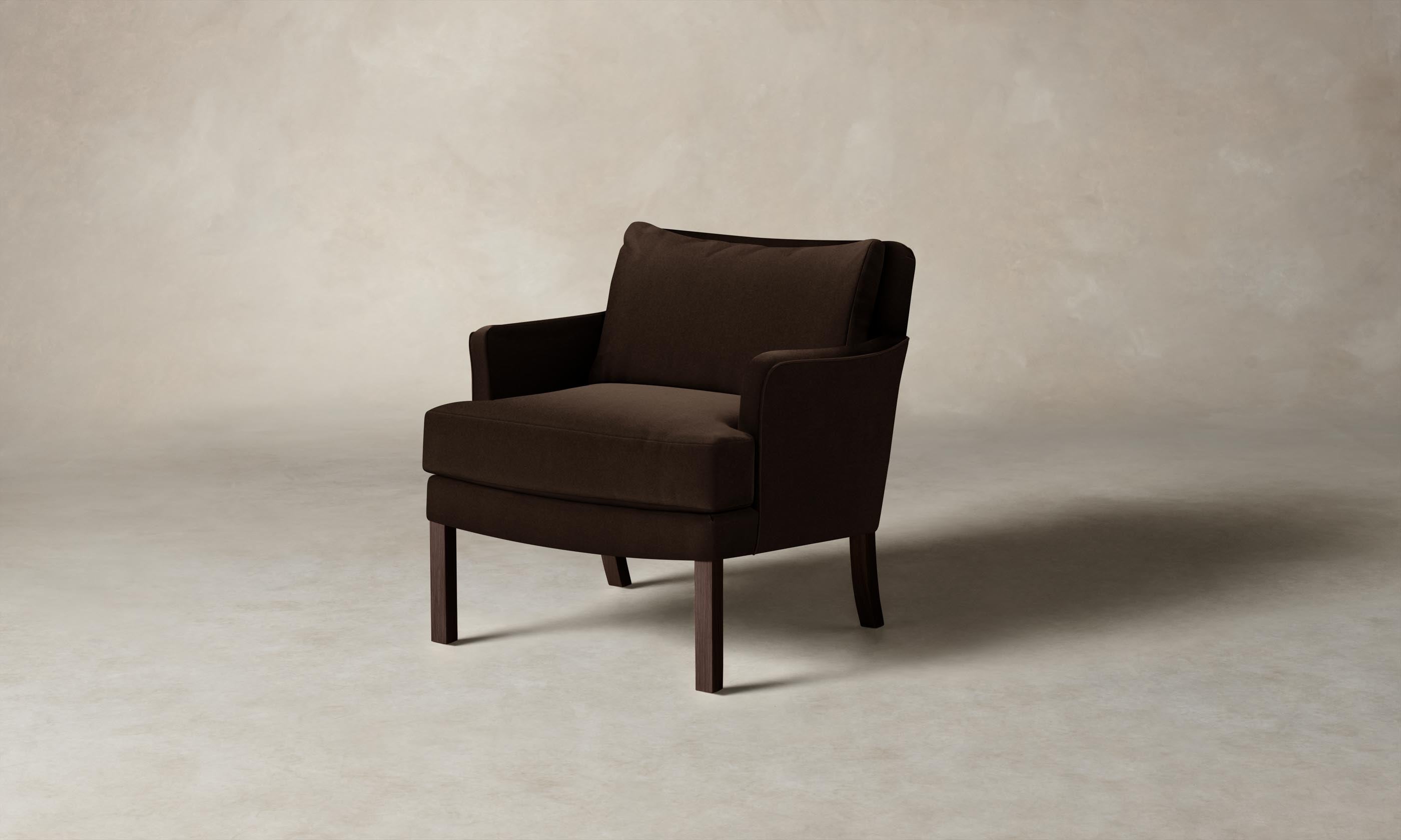 Kaye Mohair Chocolate Chair - Luxurious Upholstered Accent Chair for Living Room, Bedroom & Office - Perfect for Relaxing, Reading & Decor