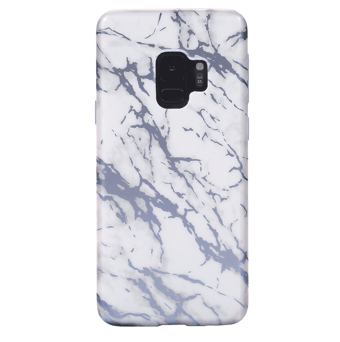 Premium White Marble & Blue Chrome Samsung Galaxy Phone Case - Durable Protection for Galaxy S21/S22/S23, Slim Fit with Shock Absorption - Perfect for Work, Travel & Everyday Use