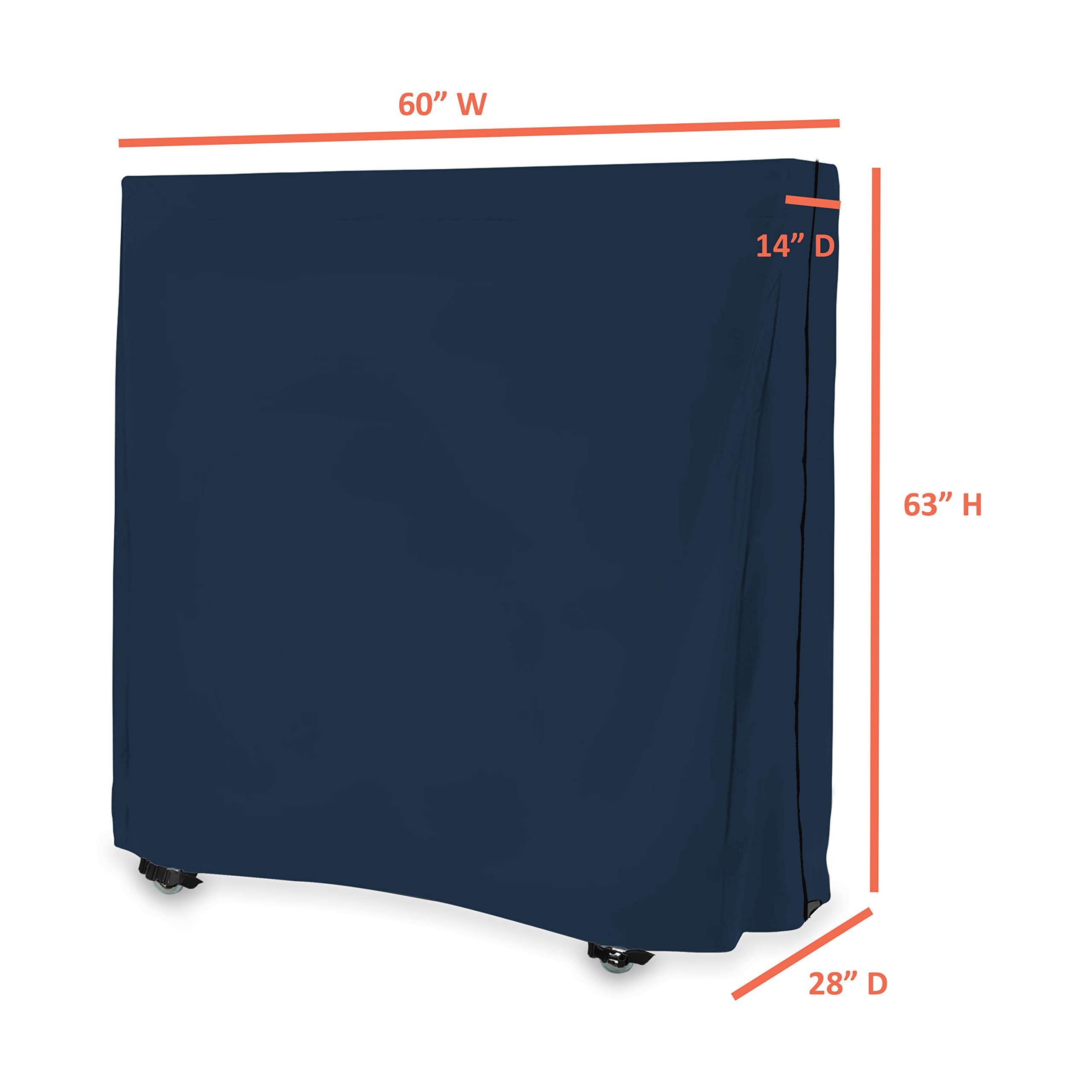 **Waterproof & UV Resistant Ping Pong Table Cover - Heavy Duty 12 Oz PVC Fabric with Air Pockets & Drawstring for Indoor/Outdoor Use - Perfect for Patio, Garage, or Club Protection (Blue)**