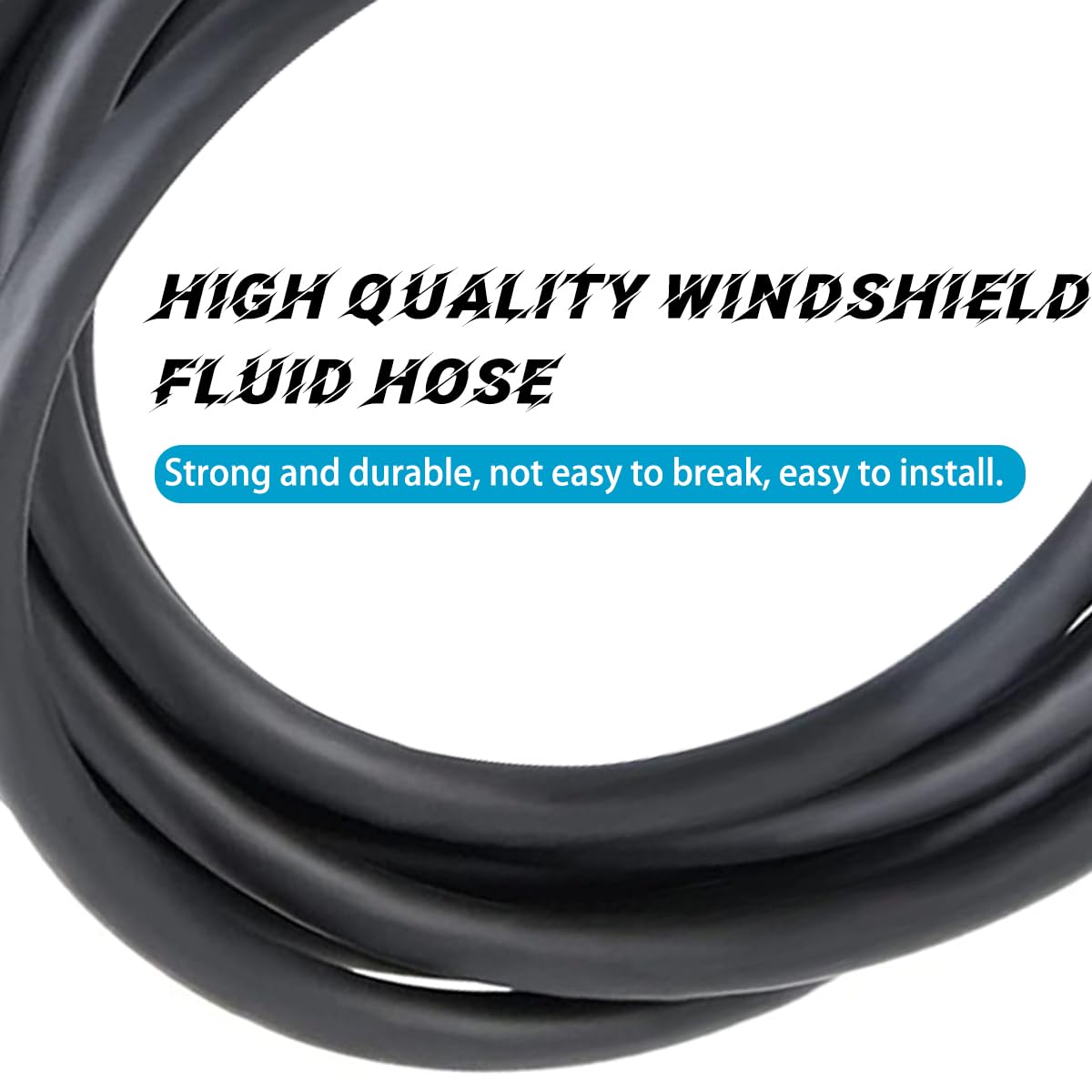 AUCELI 22-Piece Windshield Washer Hose Kit - 4M Washer Fluid Hose, 6 Hose Connectors & 2 Fan Nozzles - Universal Fit for Most Cars - Connect Water Pump to Nozzles - Perfect for Windshield Cleaning & Fluid Replacement