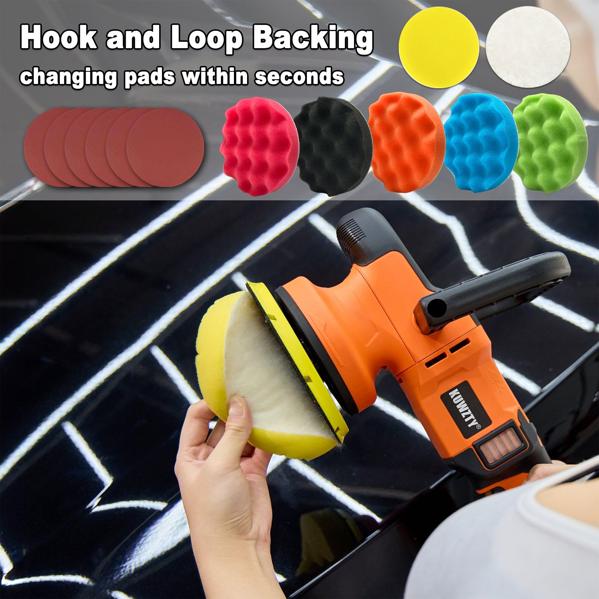 DEWALT Battery Cordless Orbital Polisher - Brushless Motor Car Buffer Waxer with 6-Inch Polishing Pad - Perfect for Car Detailing, Polishing & Waxing (Tool Only, No Battery Included) - Ideal for Auto Shops, DIY Enthusiasts & Professional Detailing