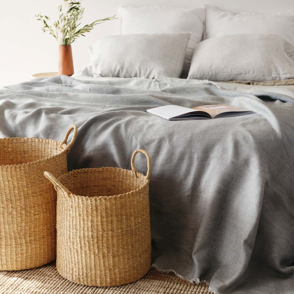 Premium Arya Linen Bed Blanket - Soft & Breathable All-Season Throw - Perfect for Bedroom, Sofa, and Outdoor Picnics