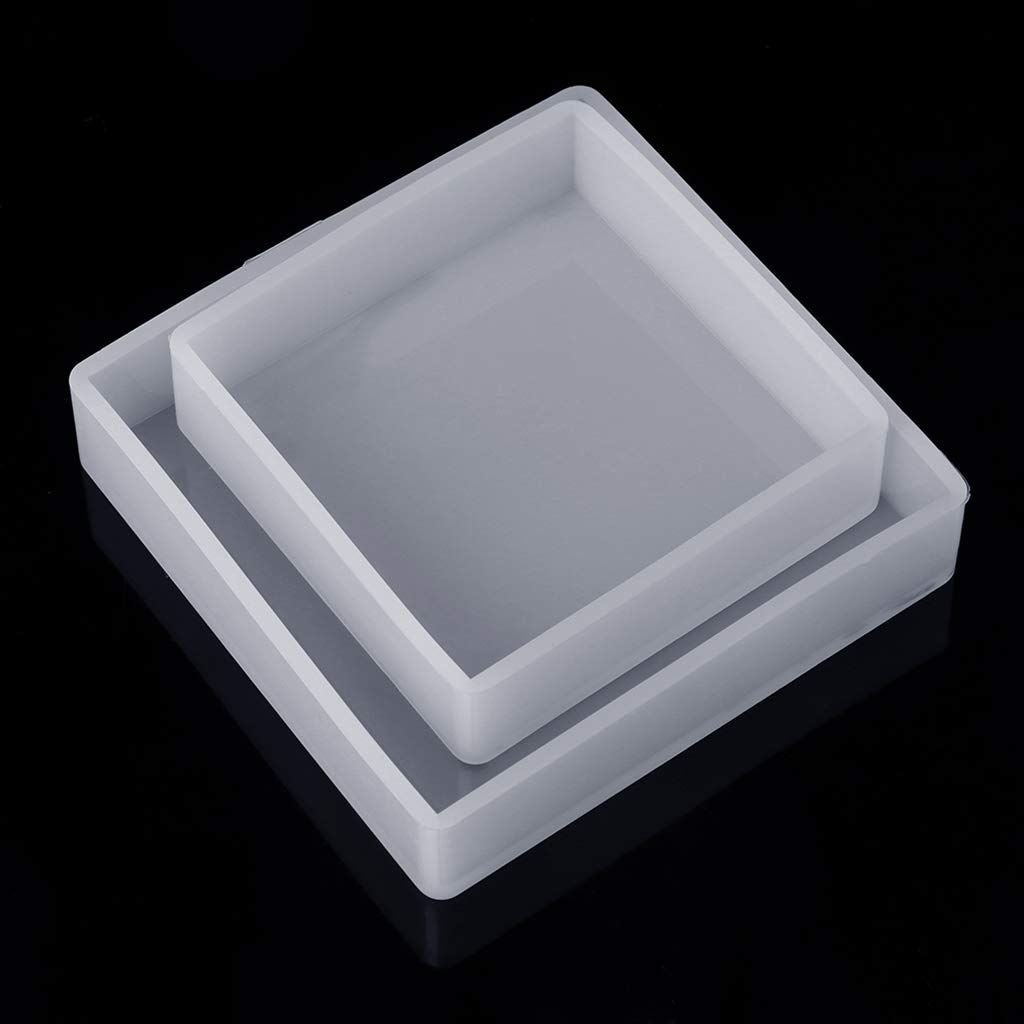 Premium Silicone Molds for Resin Casting - Square & Rectangle Epoxy Molds for DIY Jewelry, Mirror Crafts, Home Decor - Perfect for Crystal Resin Art, Gift Making, and Creative Projects