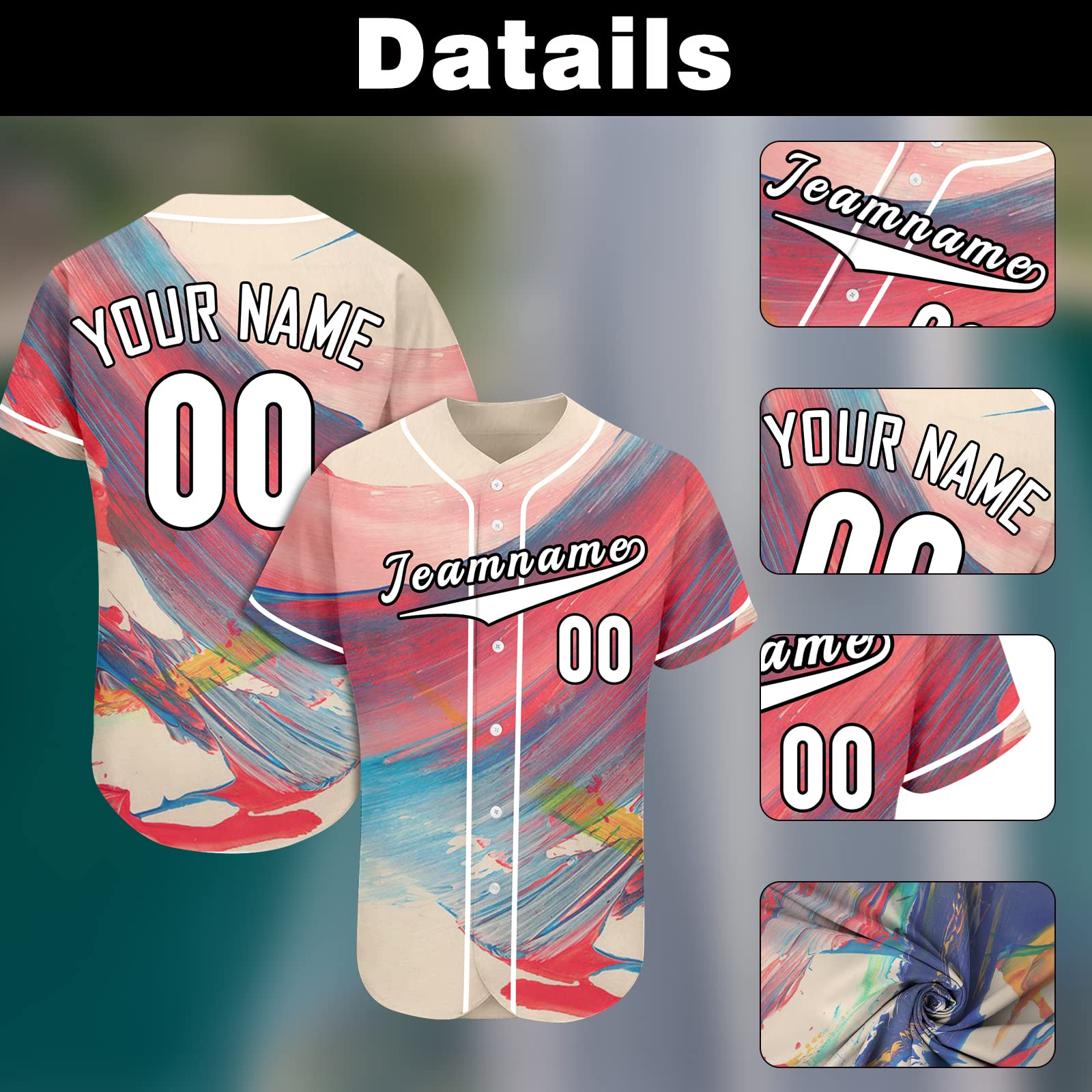 Custom Baseball Jersey for Men & Women - Personalized Button Down Tee Shirt with Name & Number Printing - Sports Fan Gift for Kids & Adults - Perfect for Team Uniforms, Games & Fan Events