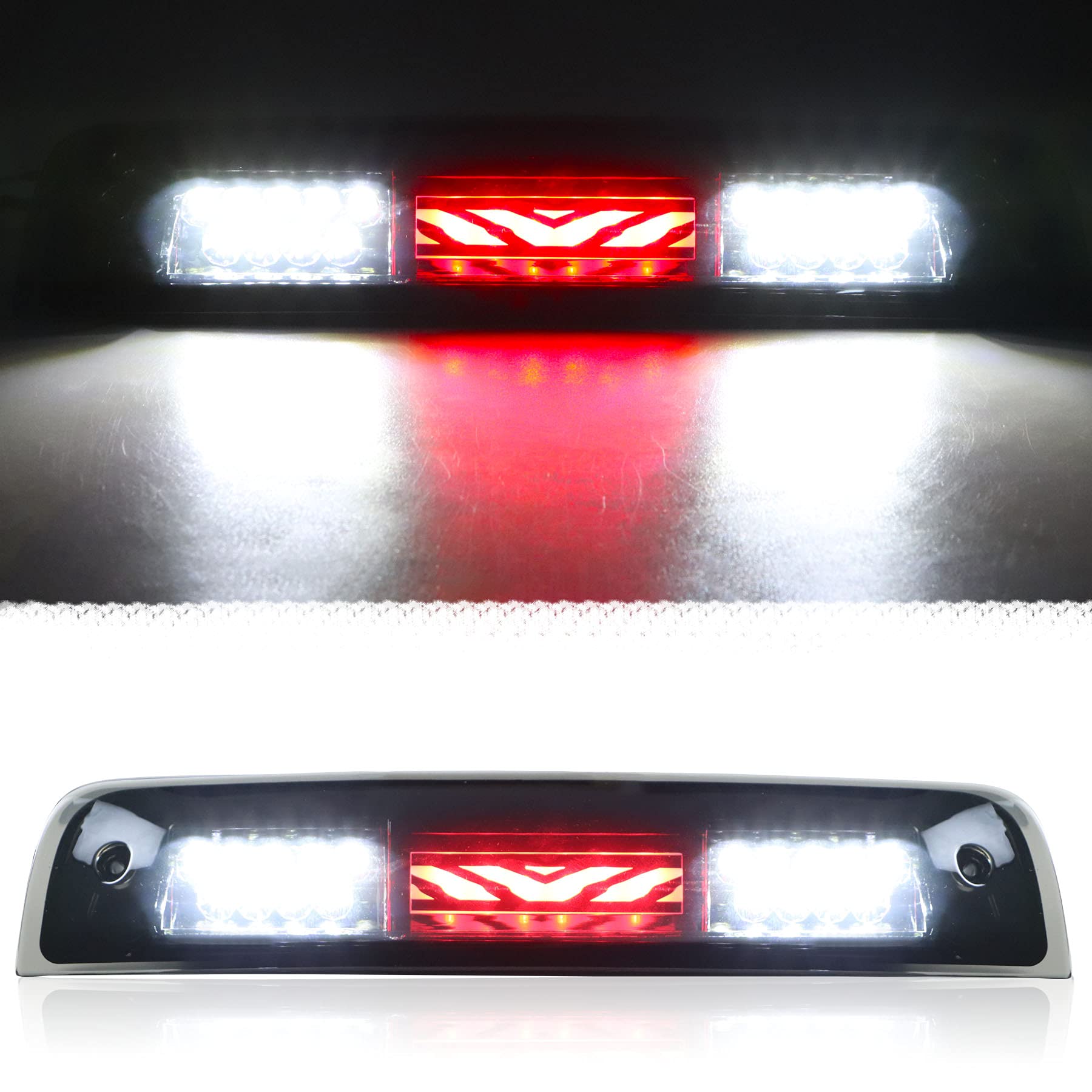 Tresound Smoked LED Third Brake Light & Cargo Lamp for 2009-2017 Dodge Ram 1500/2500/3500 Pickup Trucks - High Mount Stop Light for Enhanced Visibility & Safety (Perfect for Night Driving & Towing)