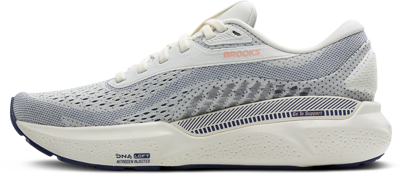 Women's Adrenaline GTS 24 Running Shoes - Lightweight Cushioned Sneakers for Women in Grey/Blue Ribbon/Peach | Perfect for Jogging, Gym Workouts & Everyday Comfort