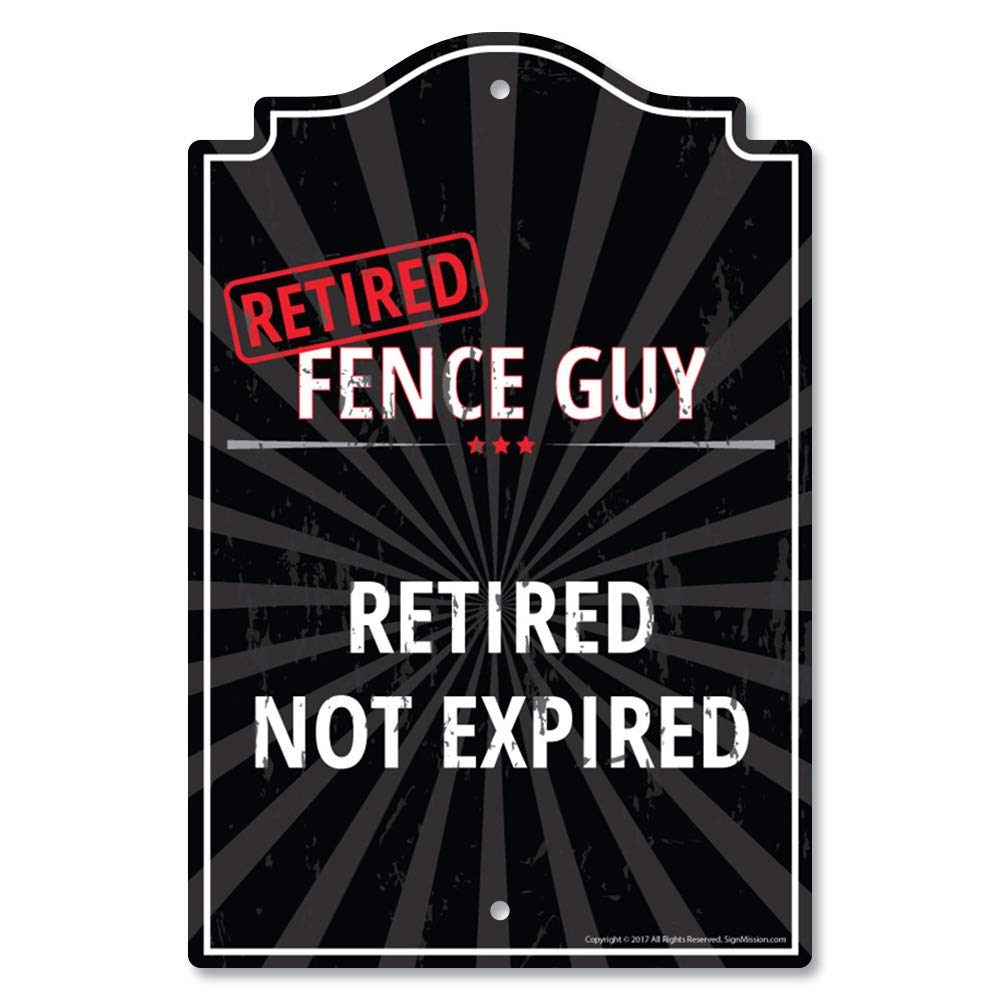 Retired Fence Guy Sign - Funny Retirement Gift for Men & Women | Indoor/Outdoor Wooden Wall Plaque | Personalized Home, Office & Bedroom Decor | Perfect for Retirement Parties & Coworker Farewell Gifts