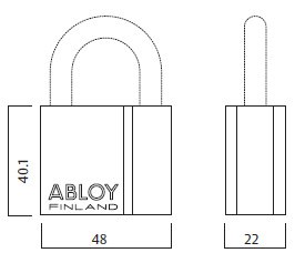 Abloy PROTEC PL 330 Heavy Duty Padlock - 25mm/50mm/100mm Shackle Size Options - 2 Keys Included - Reinforced Security Bike Lock for Outdoor Use (100mm Model) - Ideal for Bicycles, Gates, Storage Units & Industrial Applications